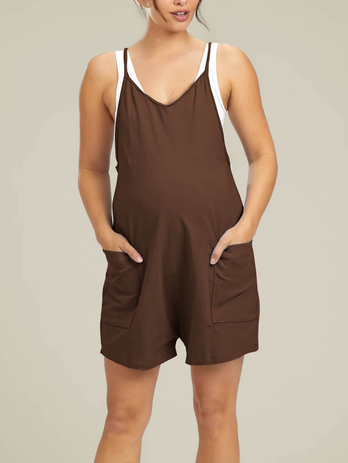 Oversized Jumpsuit Shorts - Maternity & Postpartum