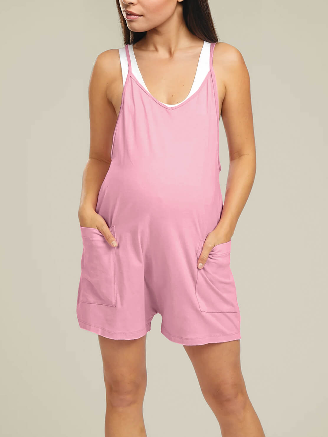 Oversized Jumpsuit Shorts - Maternity & Postpartum
