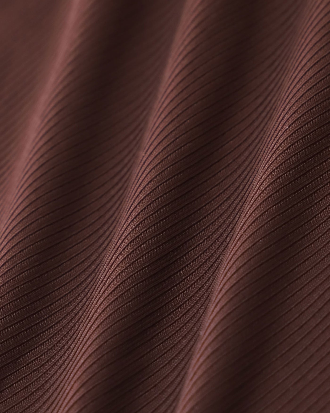 Brown Ribbed Knot Bikini Set