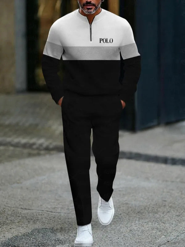 Long Sleeve Zipper Two-piece Set