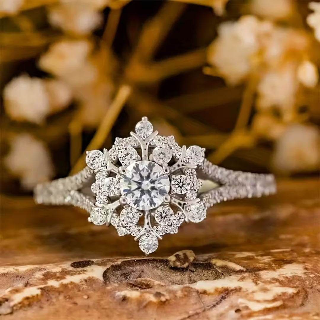 Floral Diamond Promise Ring