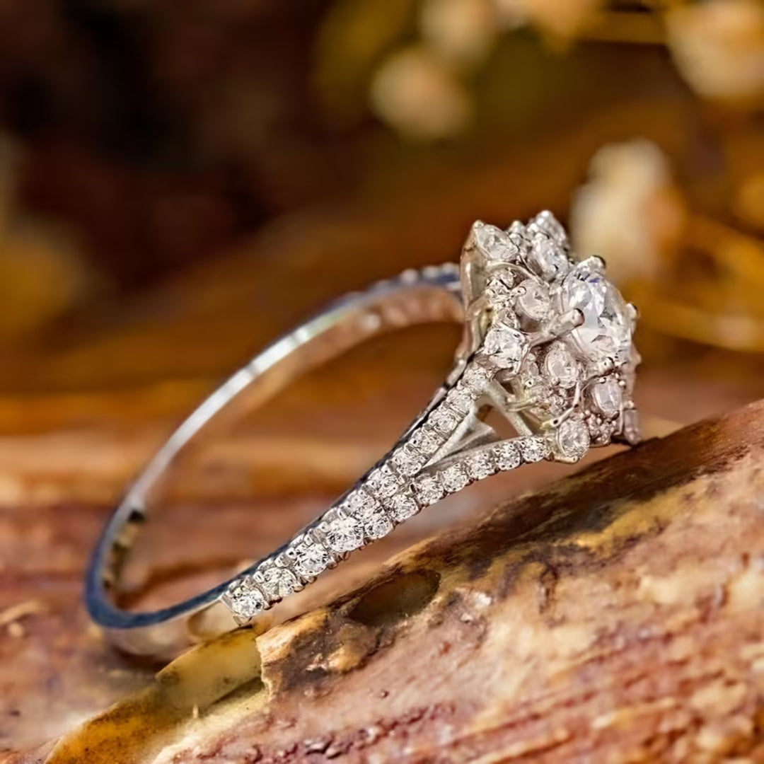 Floral Diamond Promise Ring