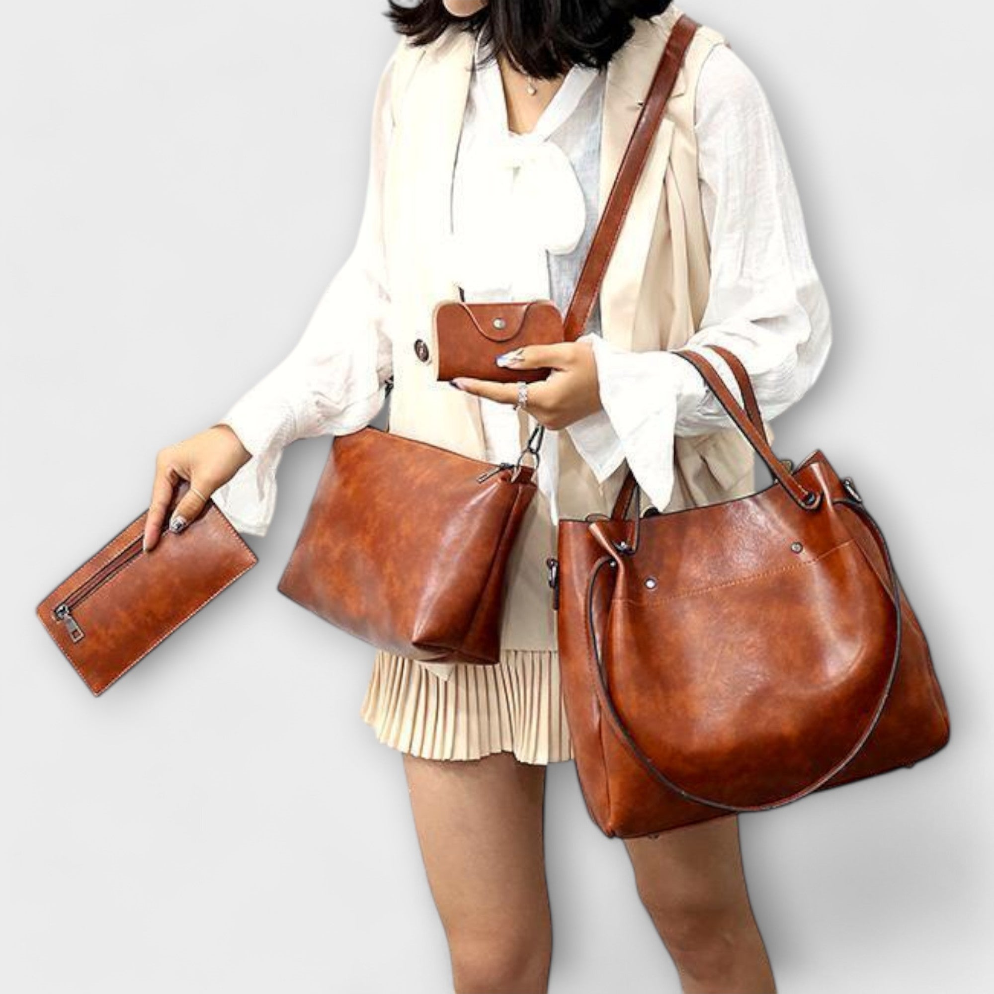 Barbara's Bags - 4-Piece Vintage Tote Set