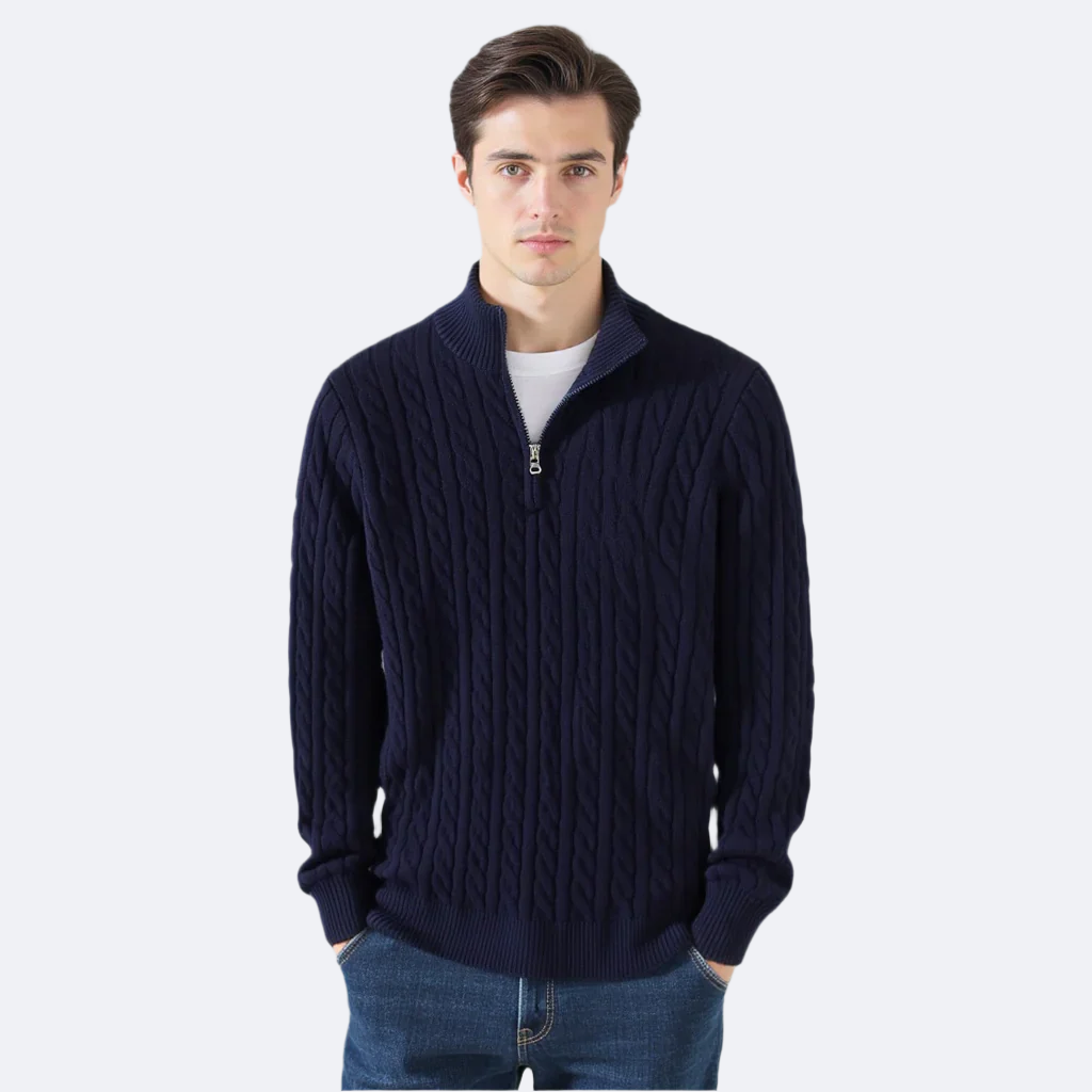 TAEBAEK™ Zipped Cable Sweater