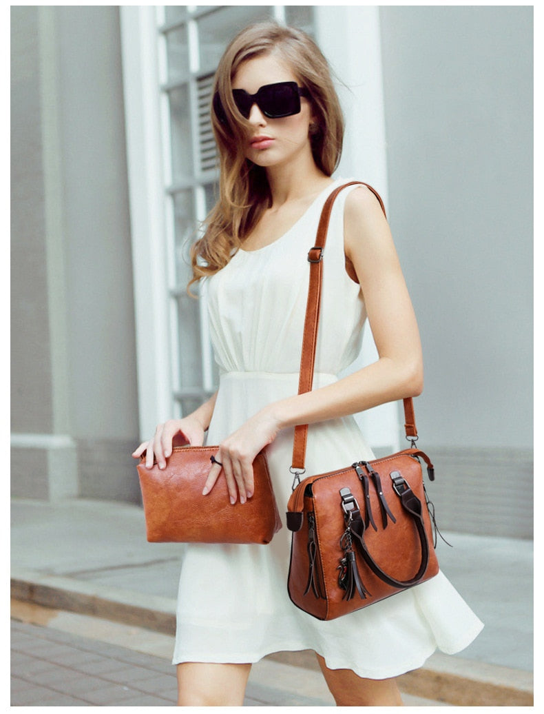 Barbara's Bags - Essential 4-Piece Leather Bag Set