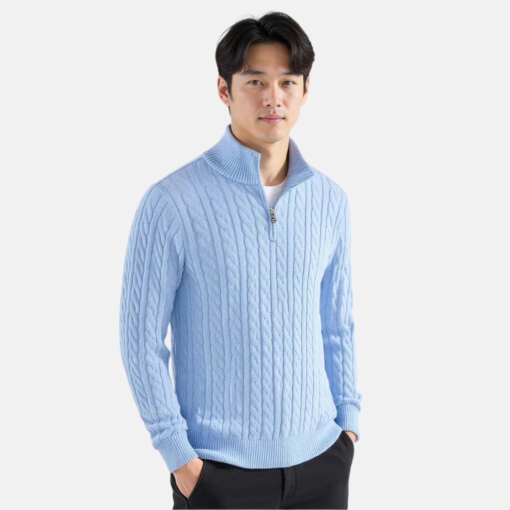 TAEBAEK™ Zipped Cable Sweater