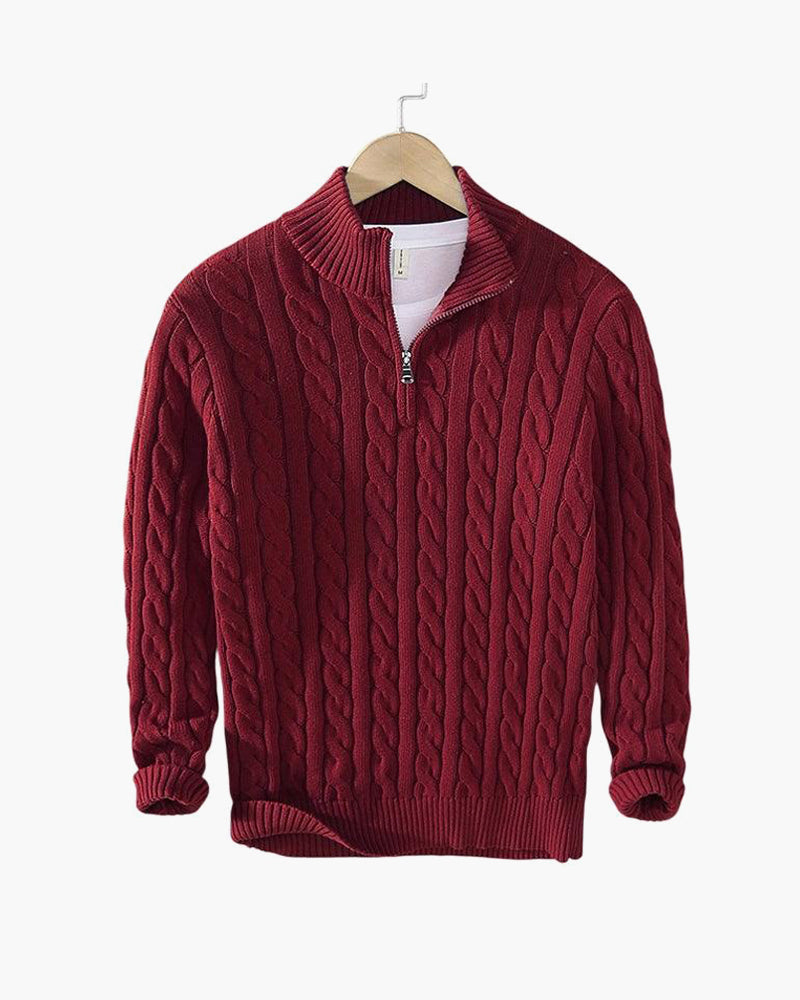 TAEBAEK™ Zipped Cable Sweater