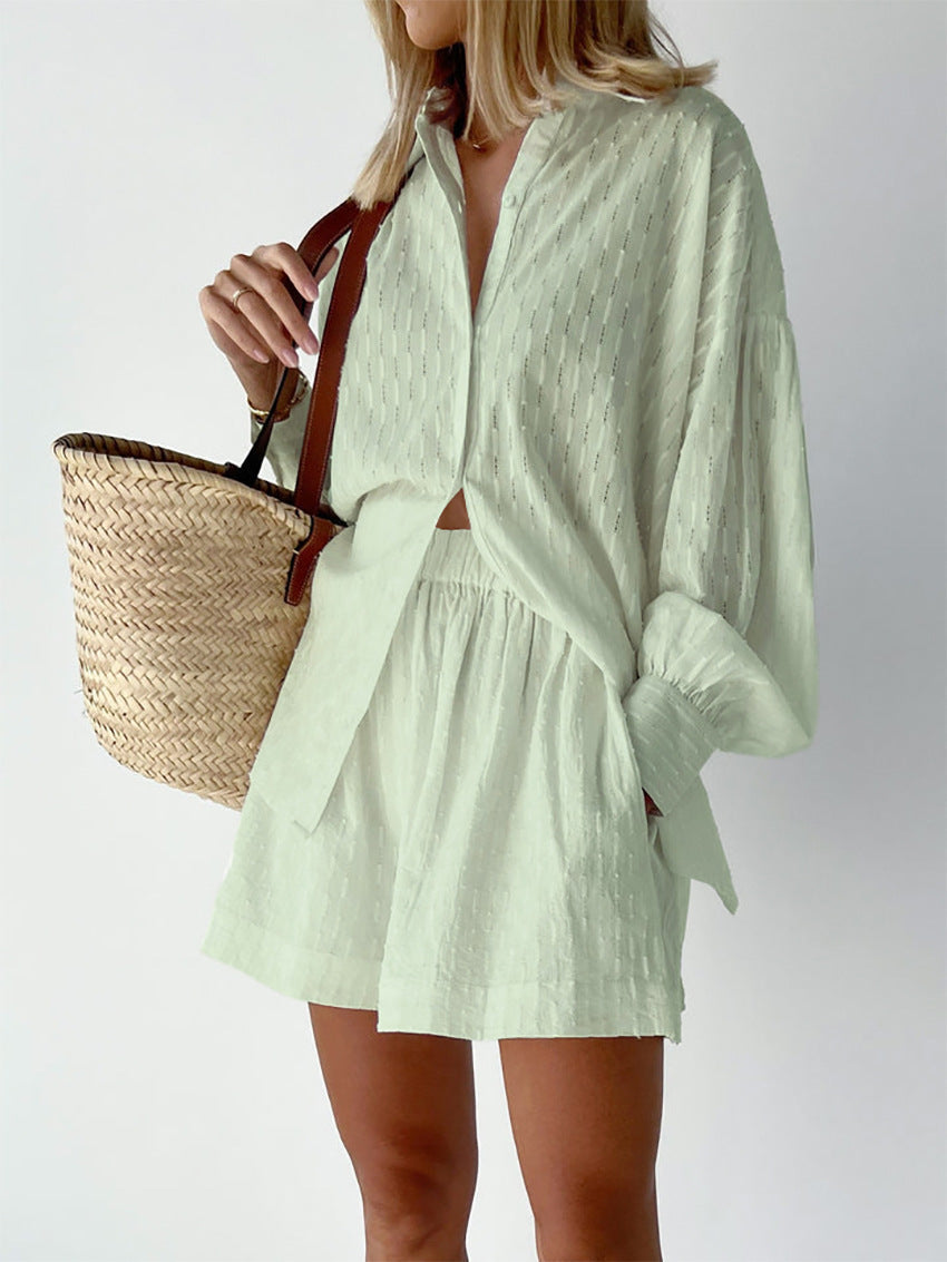 CHARLOTTE | BREEZY SHIRT & SHORTS LOUNGE SET