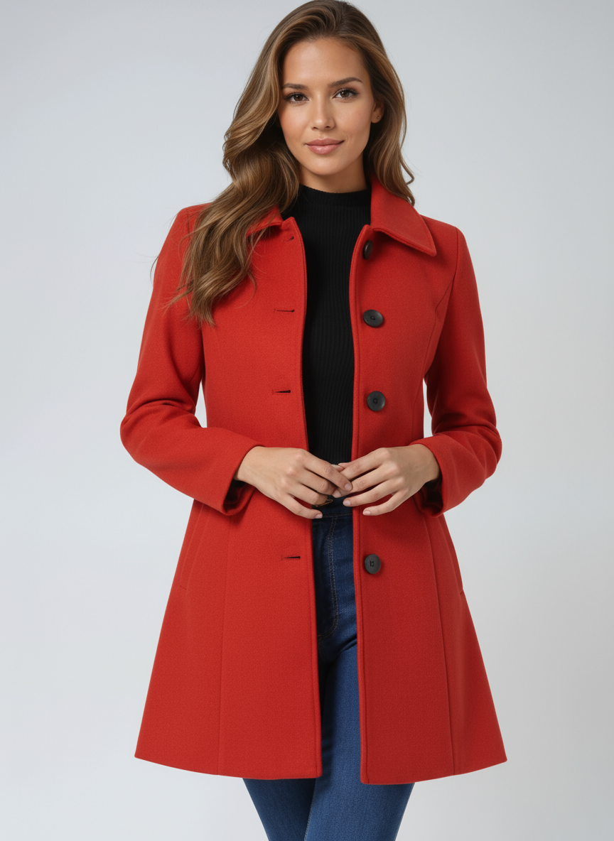 Sylvia™ Women's Single Breasted Winter Trench Coat
