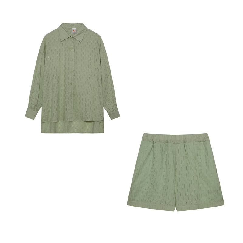 CHARLOTTE | BREEZY SHIRT & SHORTS LOUNGE SET