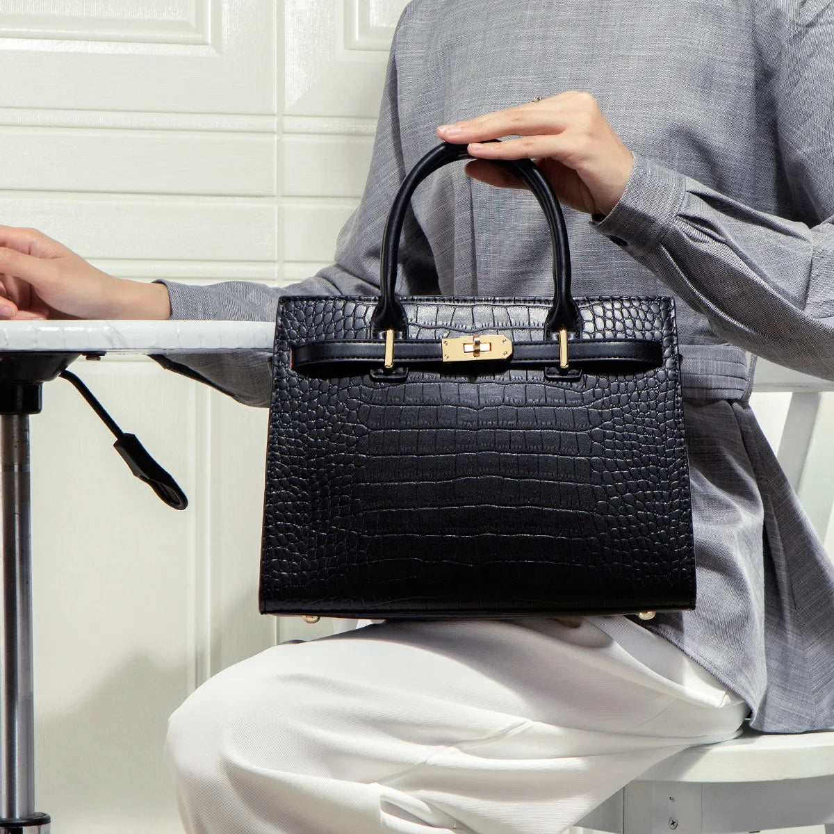 Barbara's Bags - Premium Allure 3-Piece Leather Bag Set