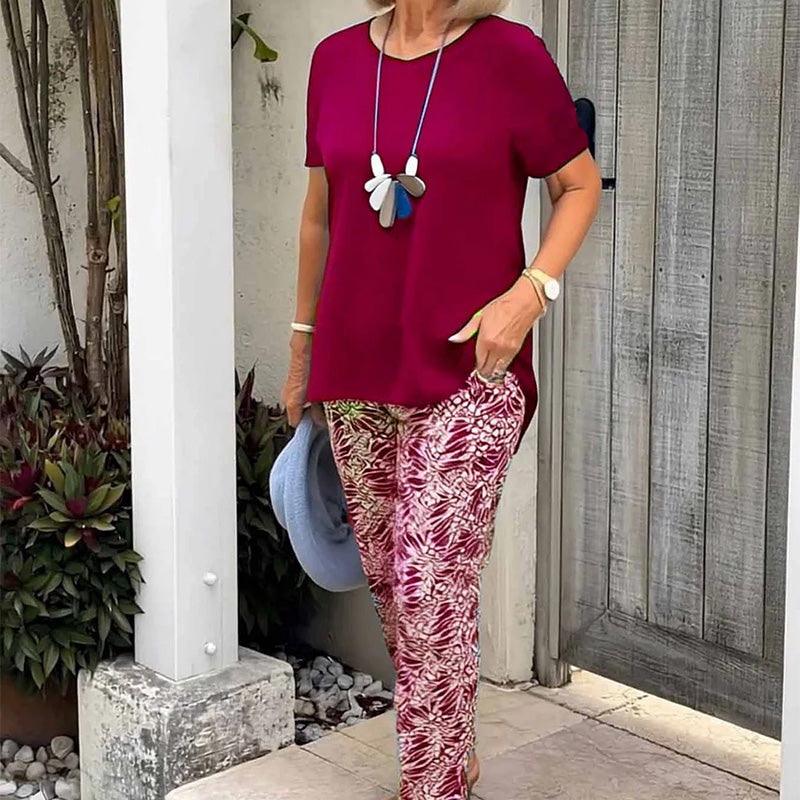 Two-piece set with print