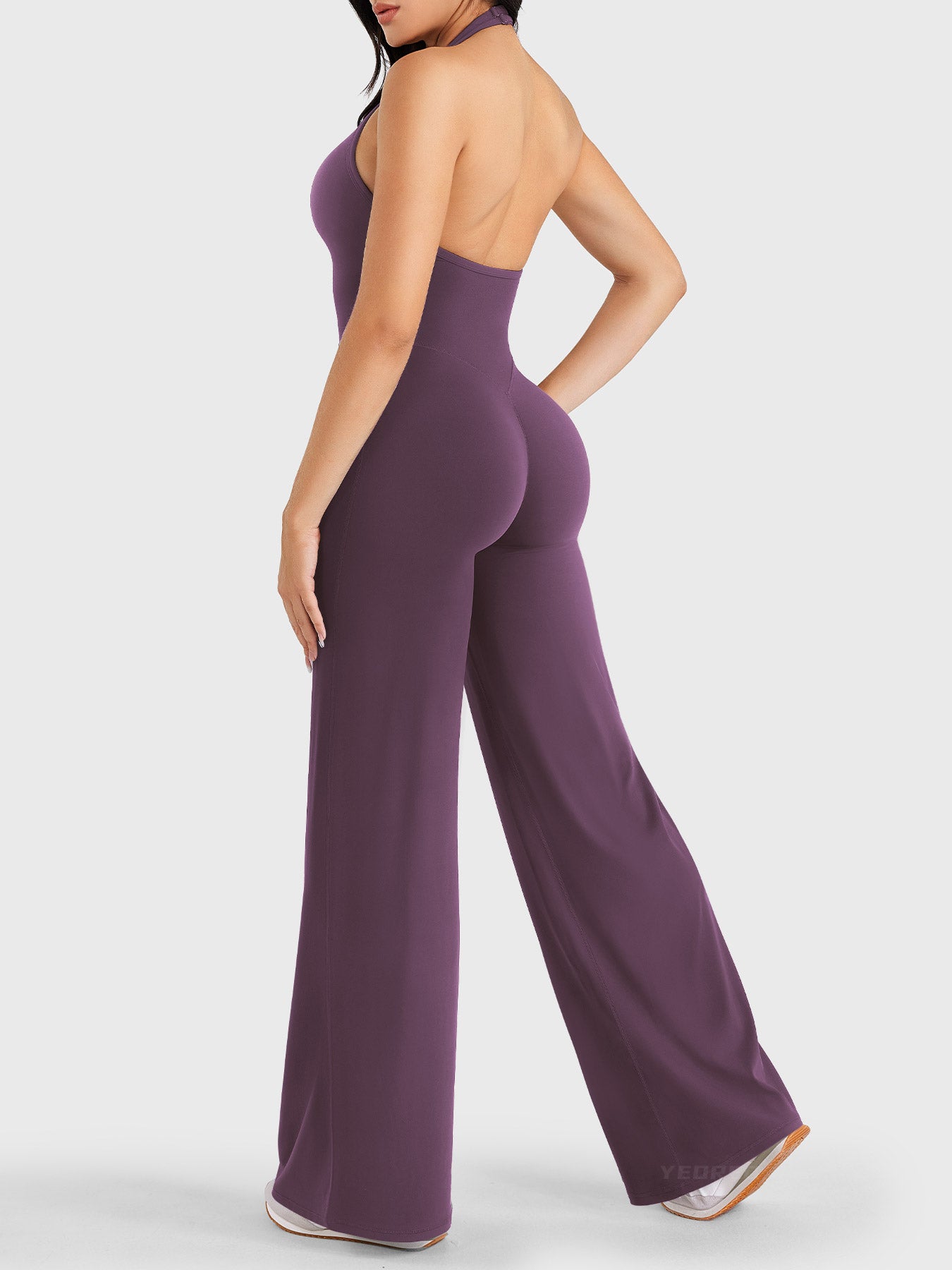 Velouré Cathylie Halter Straight Leg Jumpsuit
