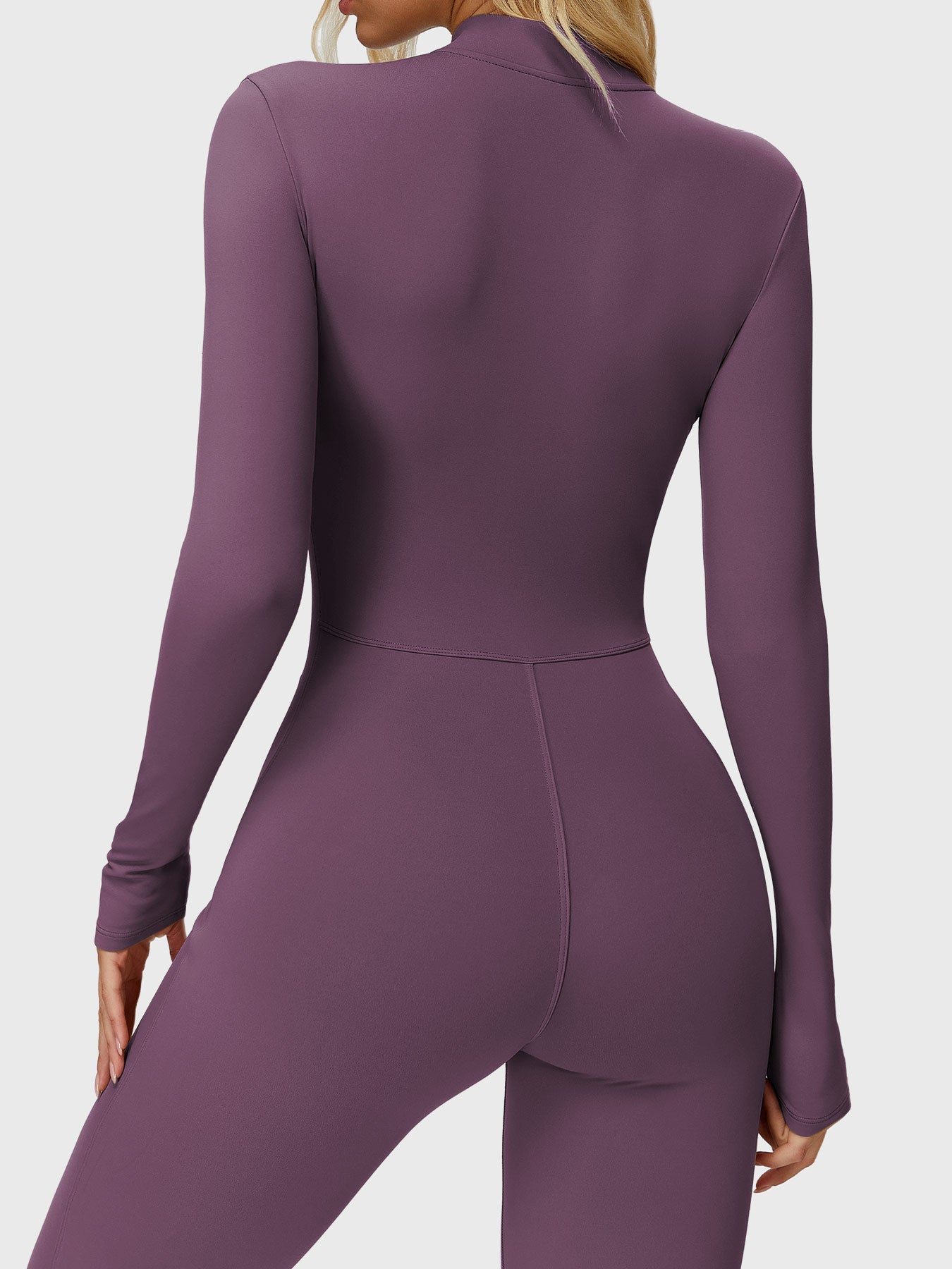 Velouré Belle Long Sleeve Zipper Flared Jumpsuit