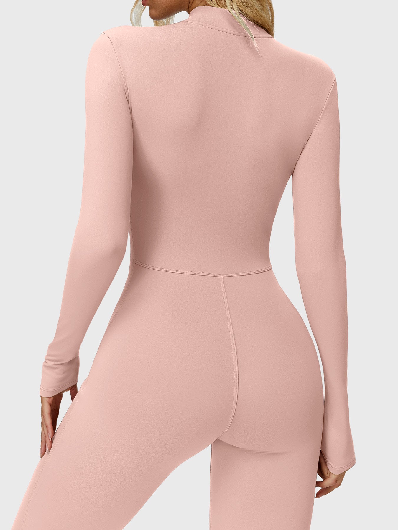 Velouré Belle Long Sleeve Zipper Flared Jumpsuit