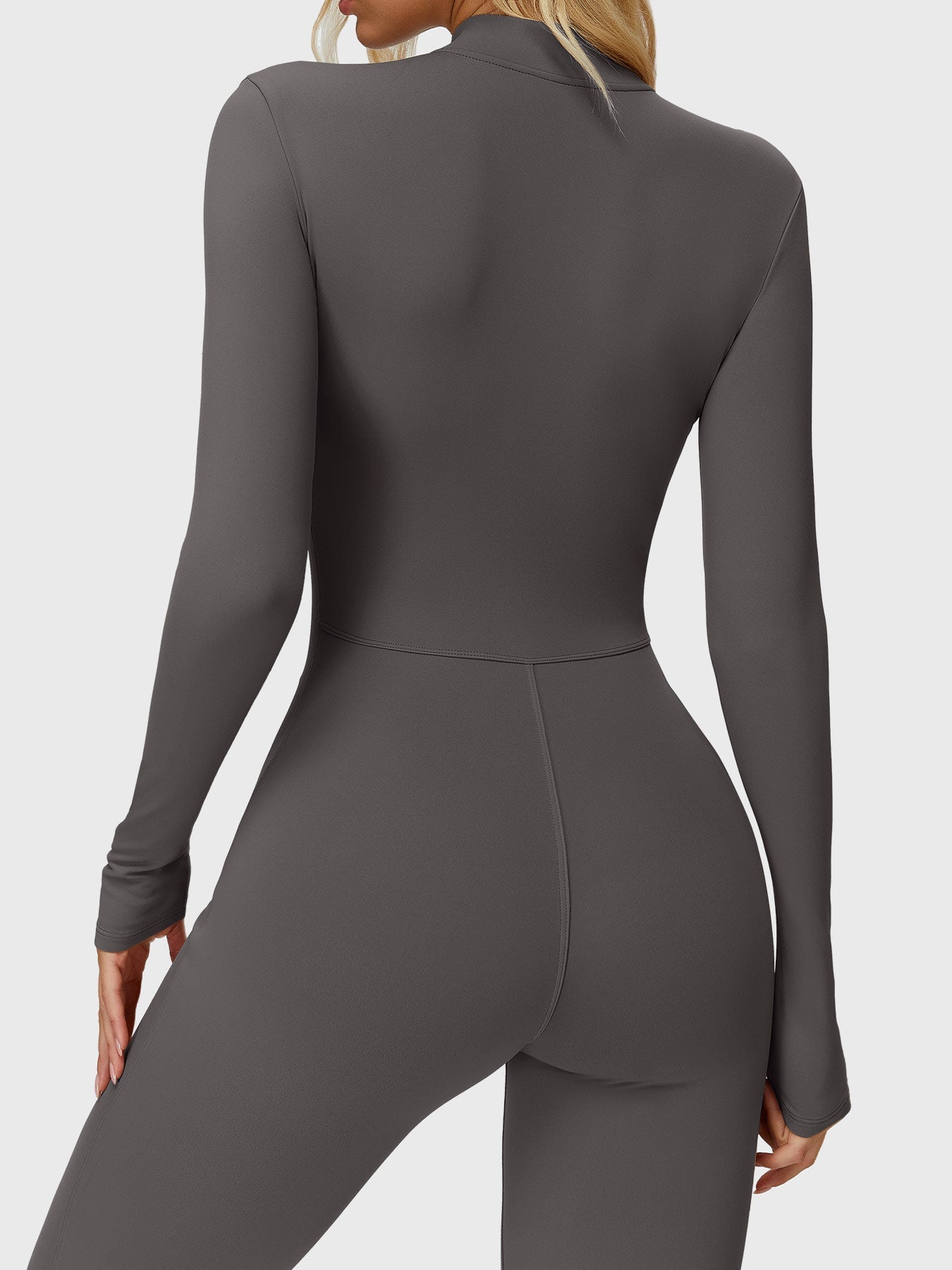Velouré Belle Long Sleeve Zipper Flared Jumpsuit