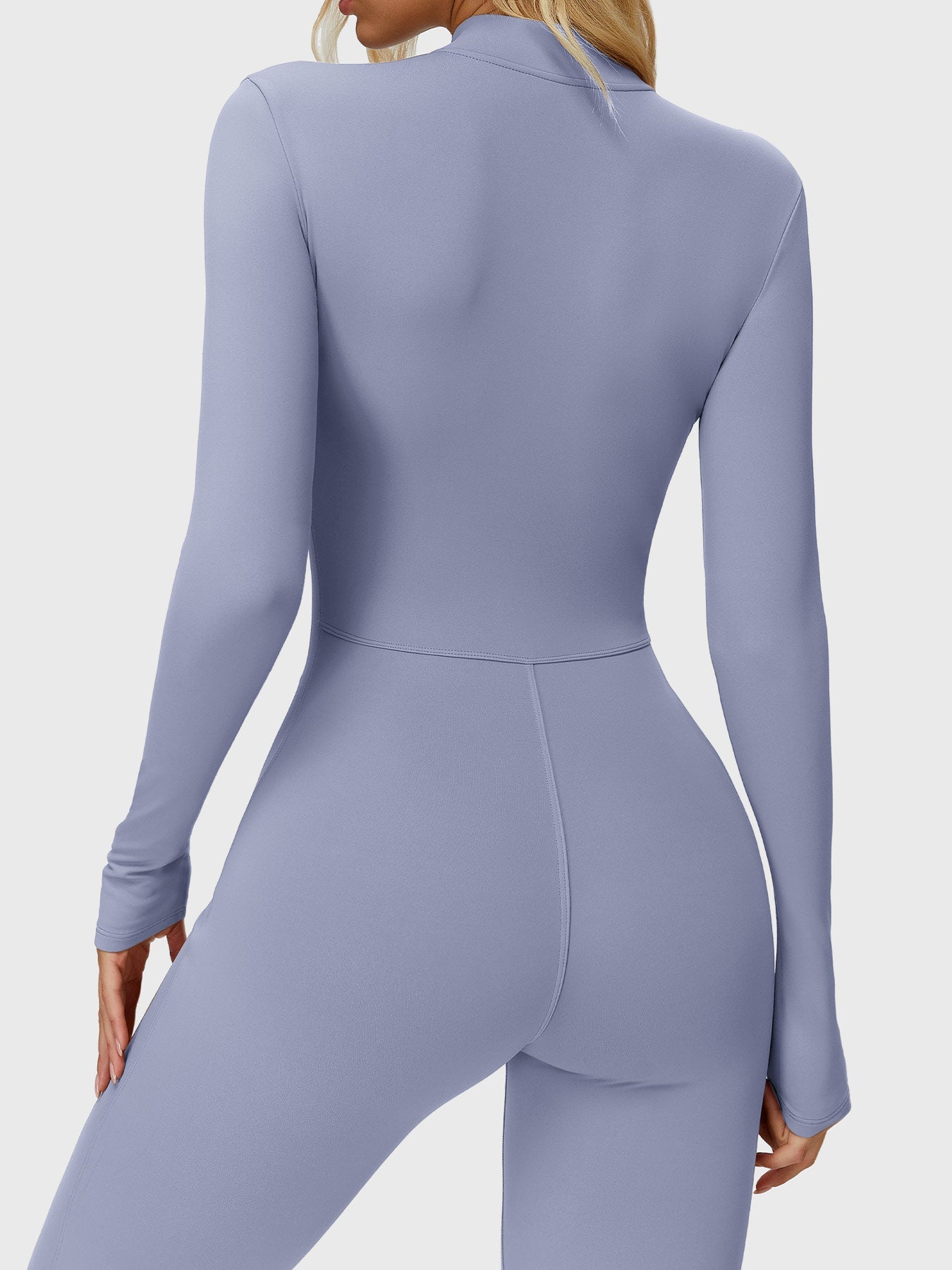 Velouré Belle Long Sleeve Zipper Flared Jumpsuit