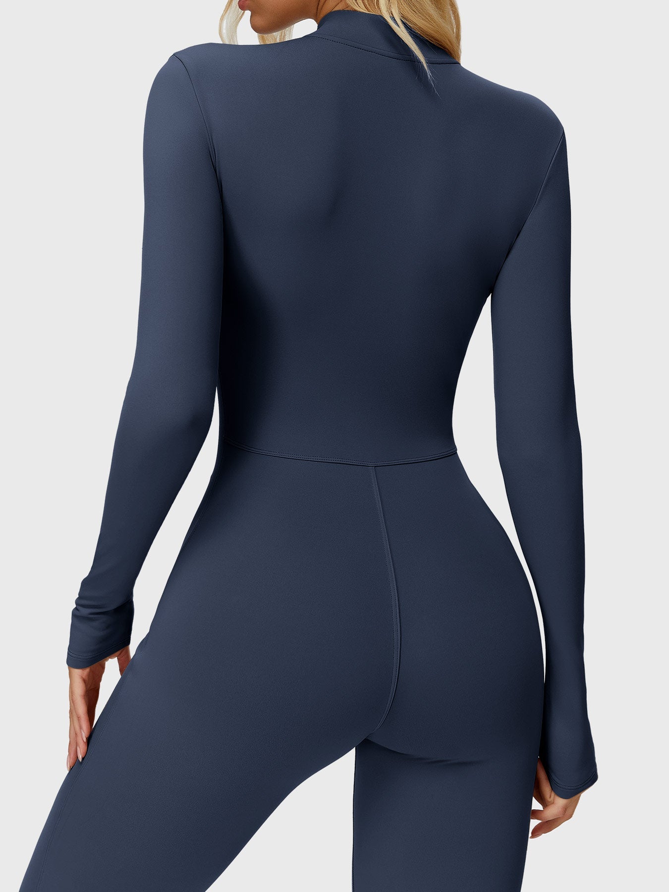 Velouré Belle Long Sleeve Zipper Flared Jumpsuit