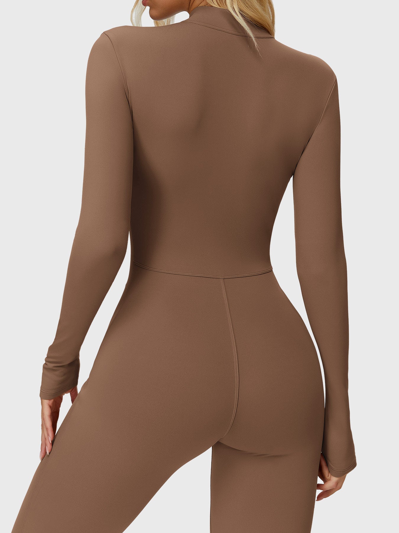 Velouré Belle Long Sleeve Zipper Flared Jumpsuit