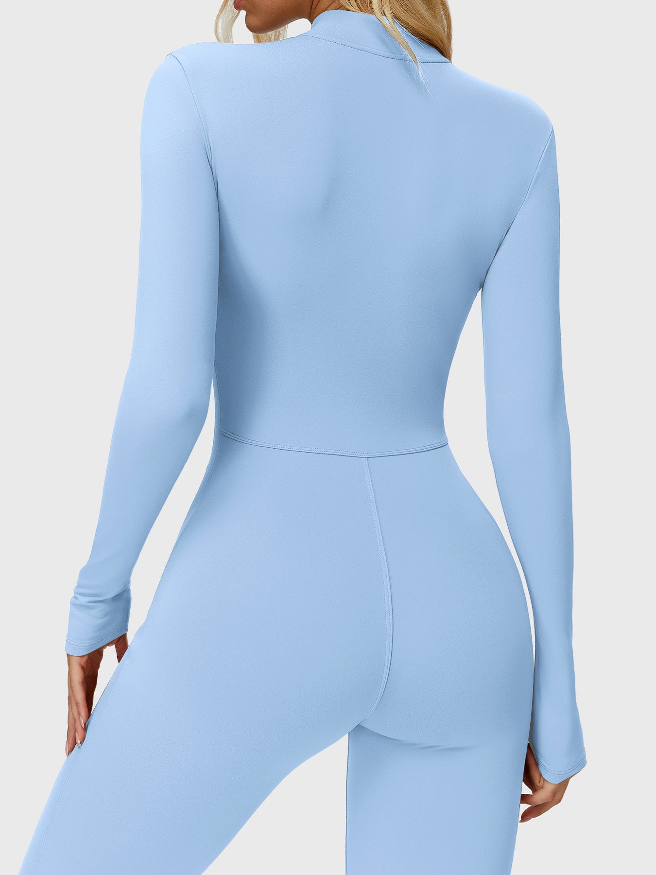 Velouré Belle Long Sleeve Zipper Flared Jumpsuit