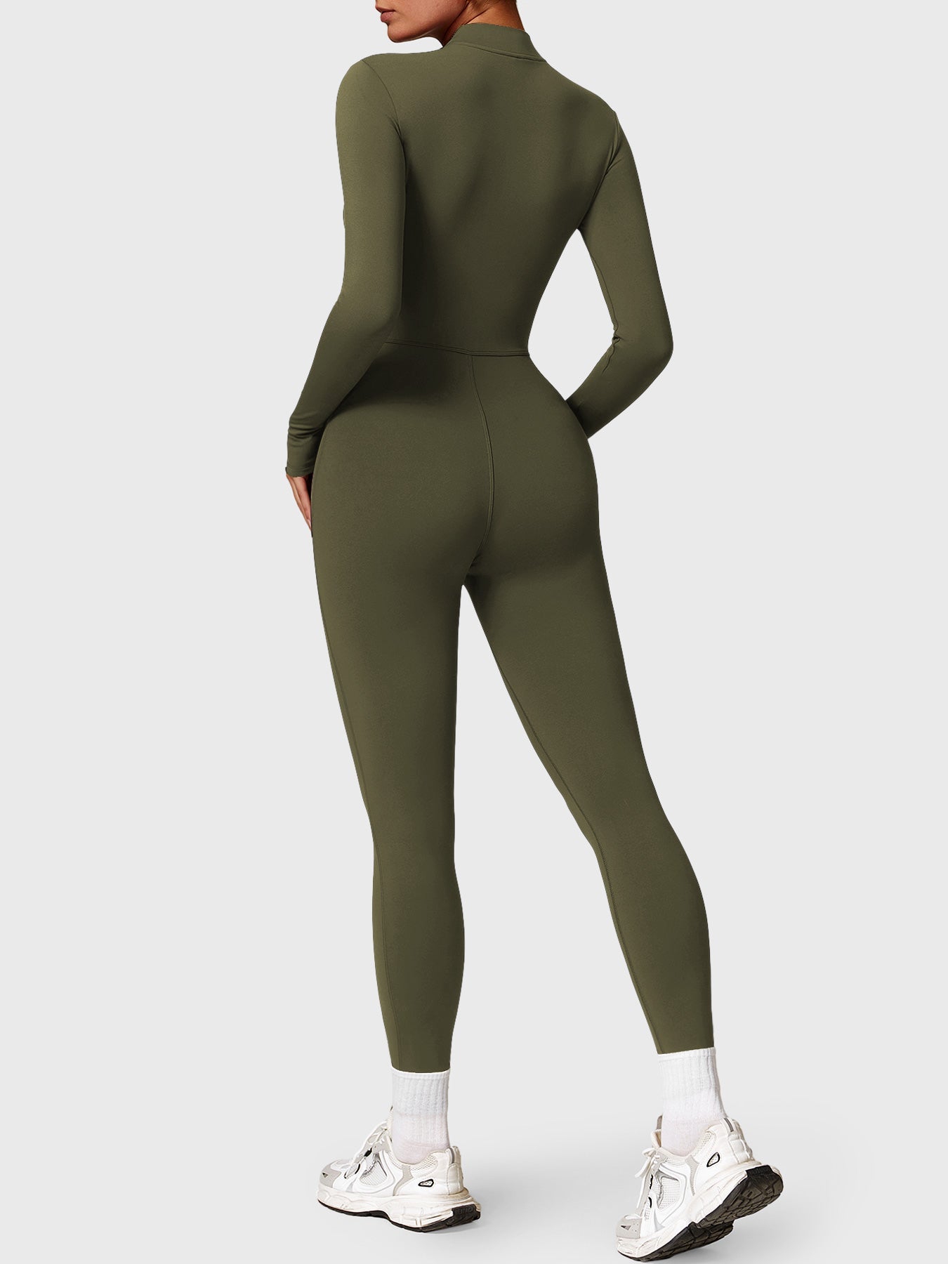 Velouré Belle Fleece Long Sleeve Zipper Jumpsuit