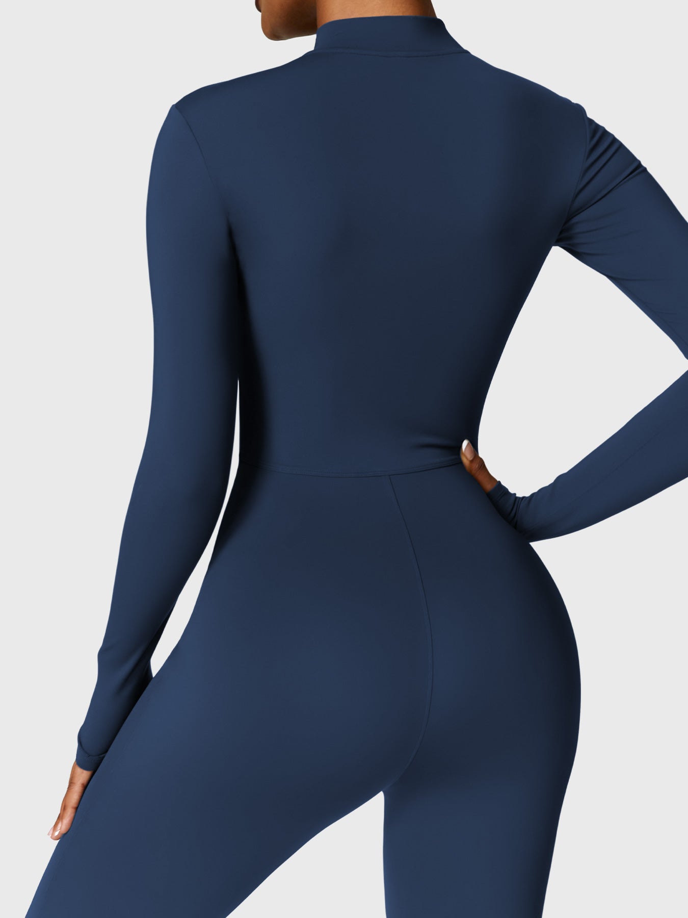 Velouré Belle Fleece Long Sleeve Zipper Jumpsuit