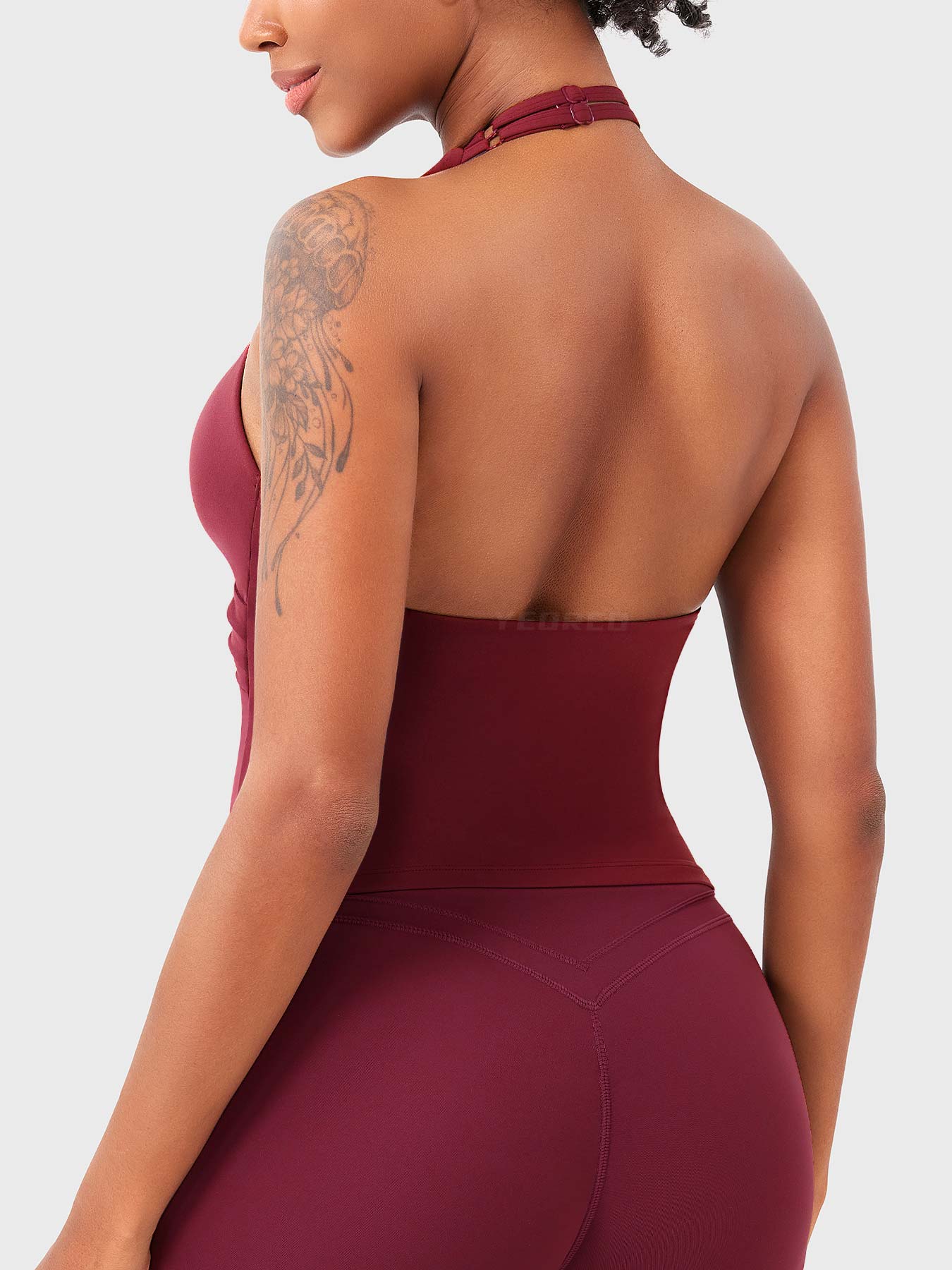 Velouré Elevine V Neck Halter Tank