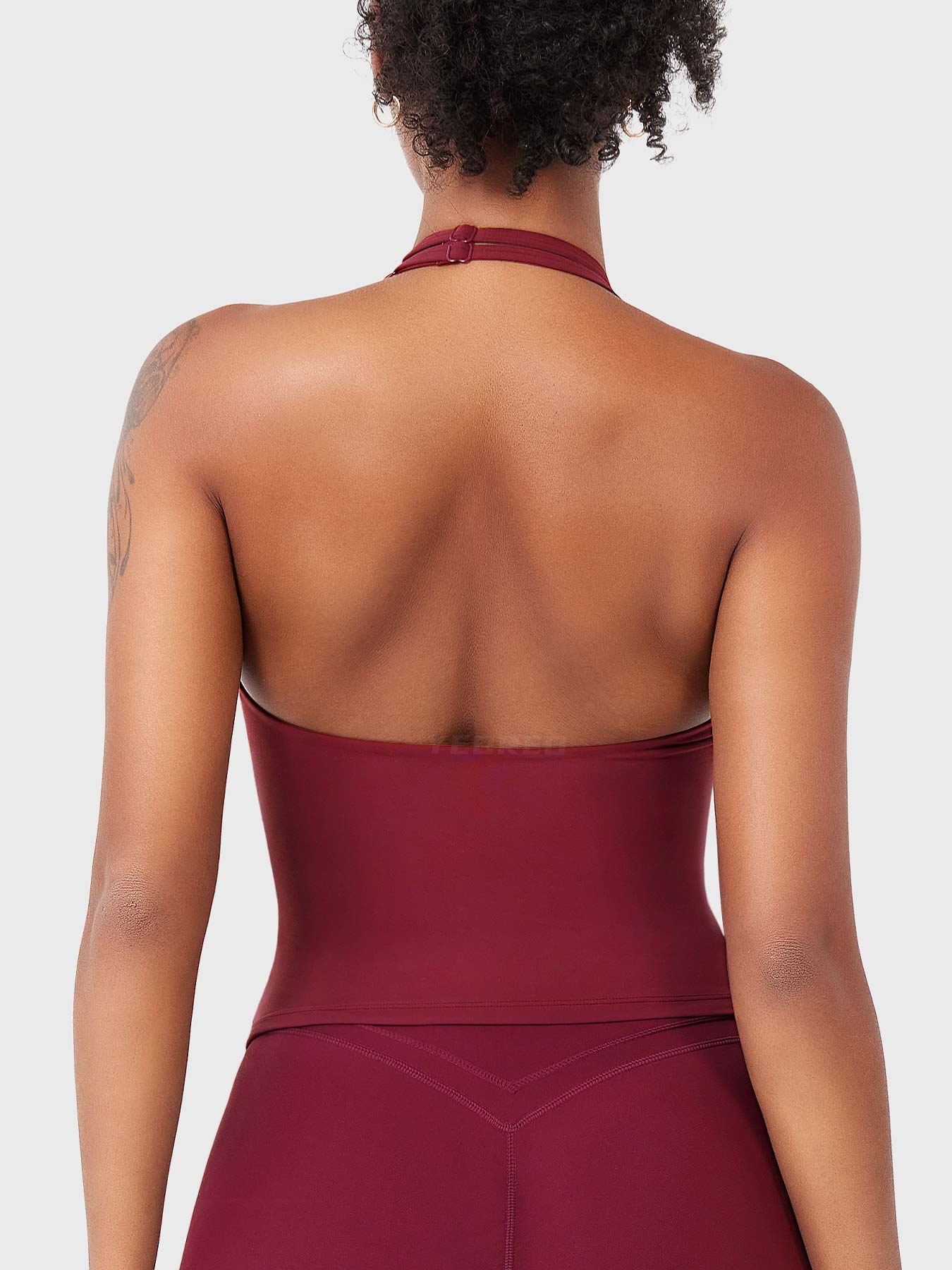 Velouré Elevine V Neck Halter Tank