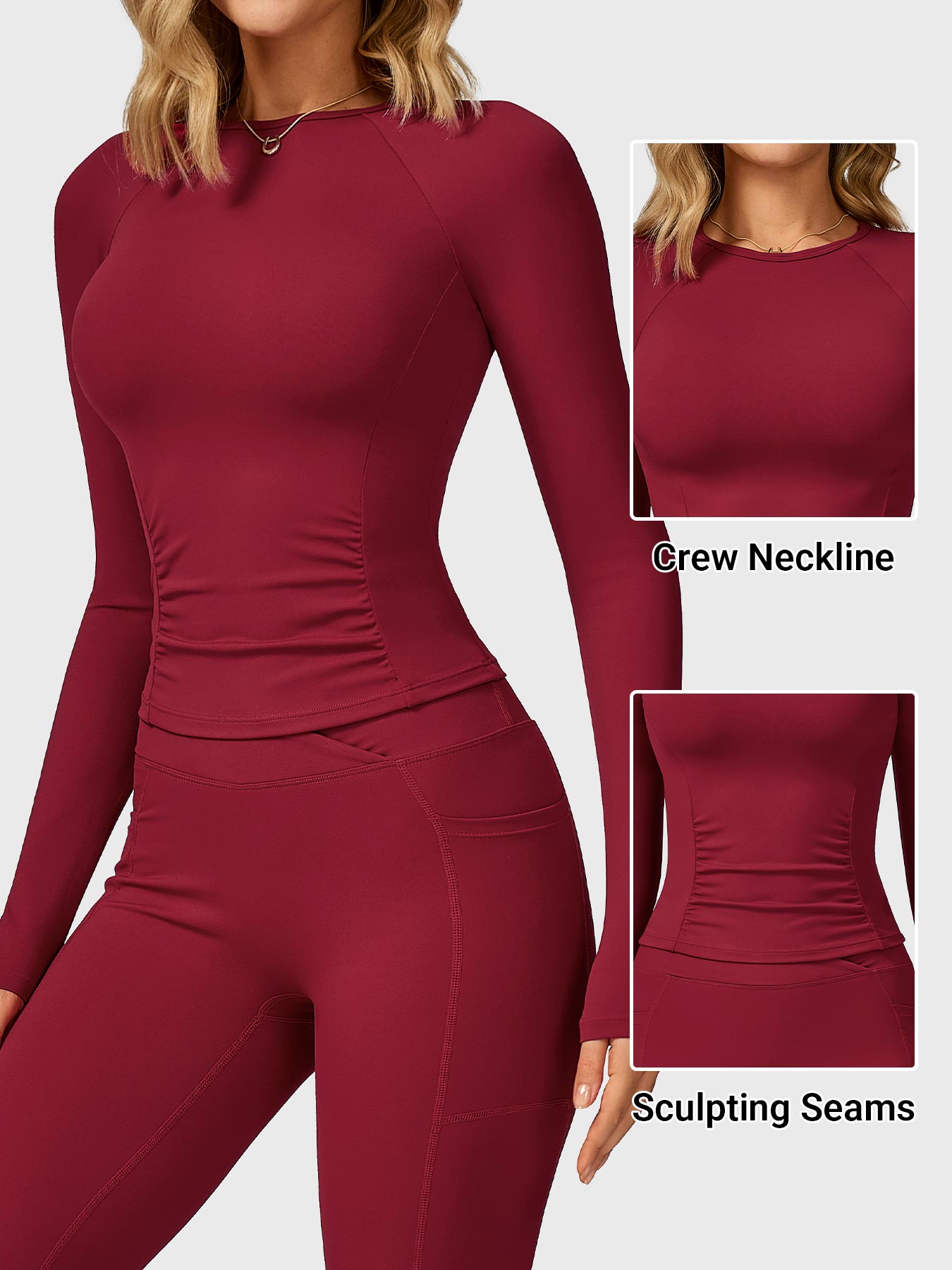 Velouré Lesley Sculpted Long Sleeves Top
