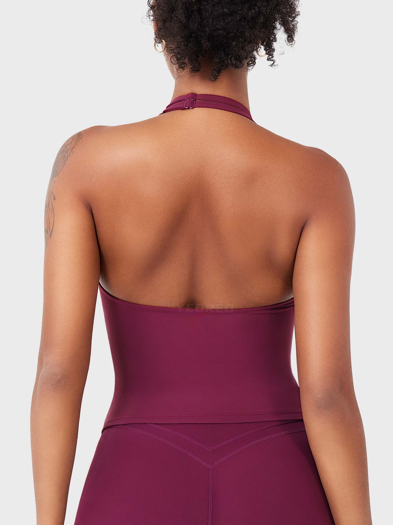 Velouré Elevine V Neck Halter Tank