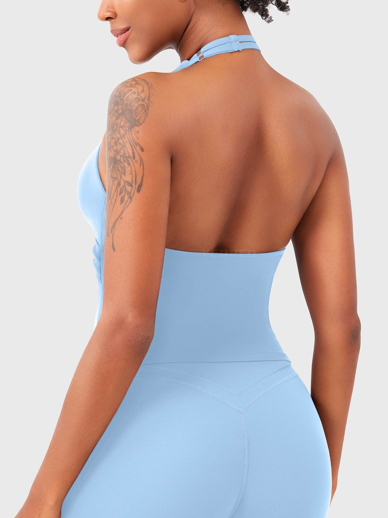Velouré Elevine V Neck Halter Tank