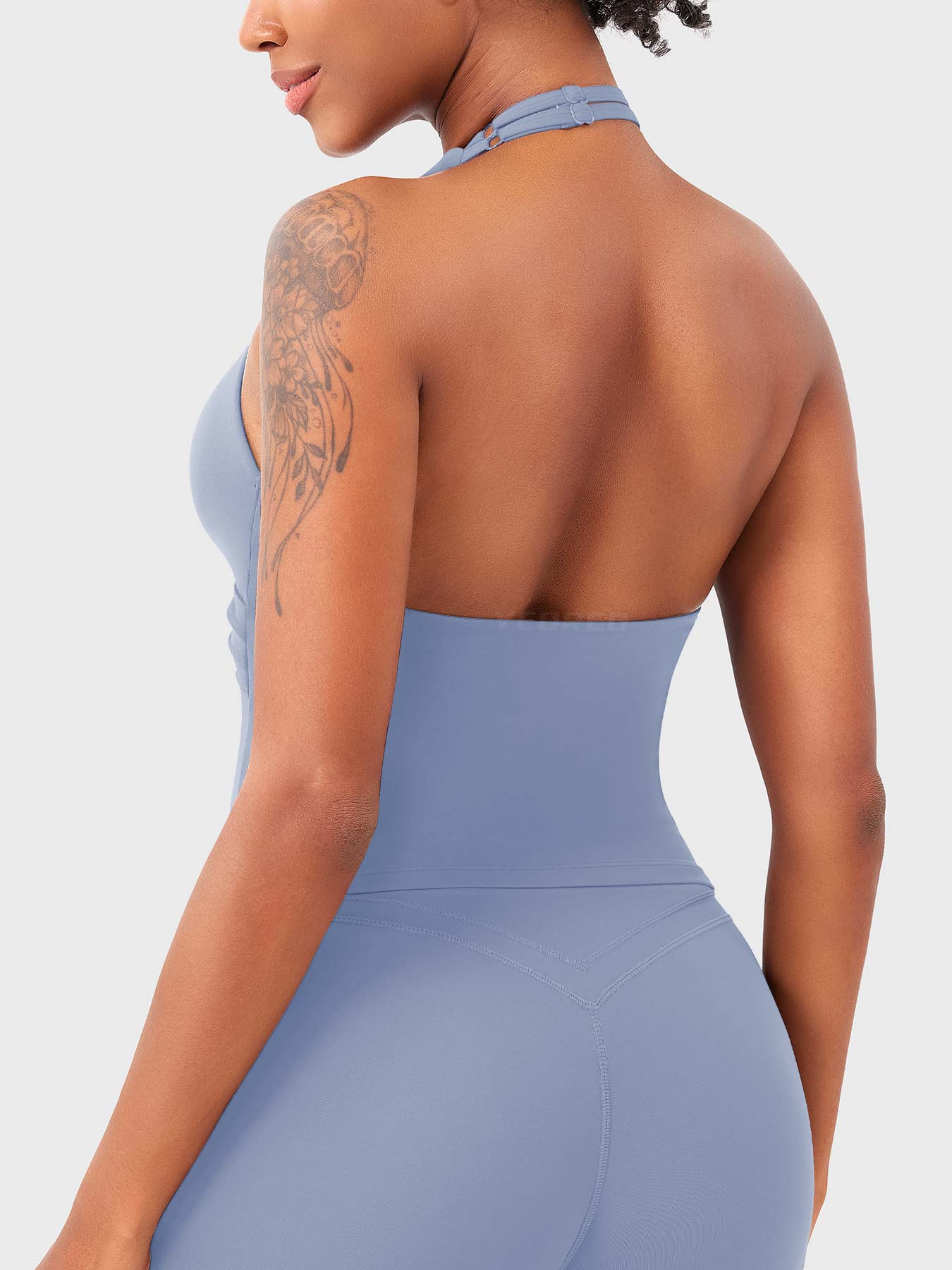 Velouré Elevine V Neck Halter Tank