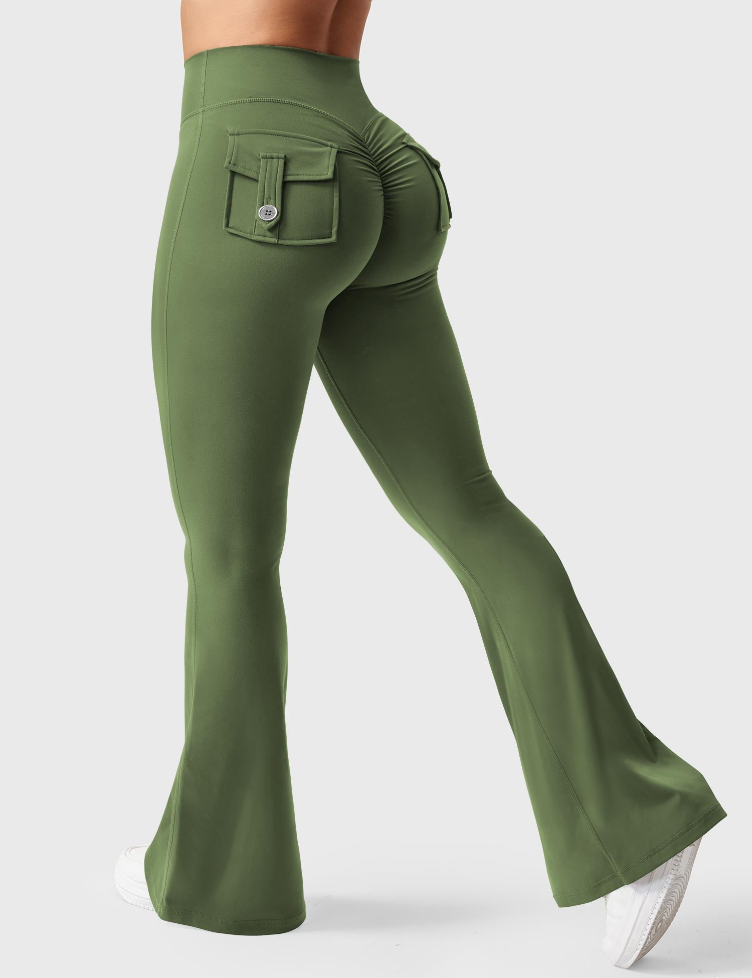 Velouré Brittany Flared Leggings with Pockets