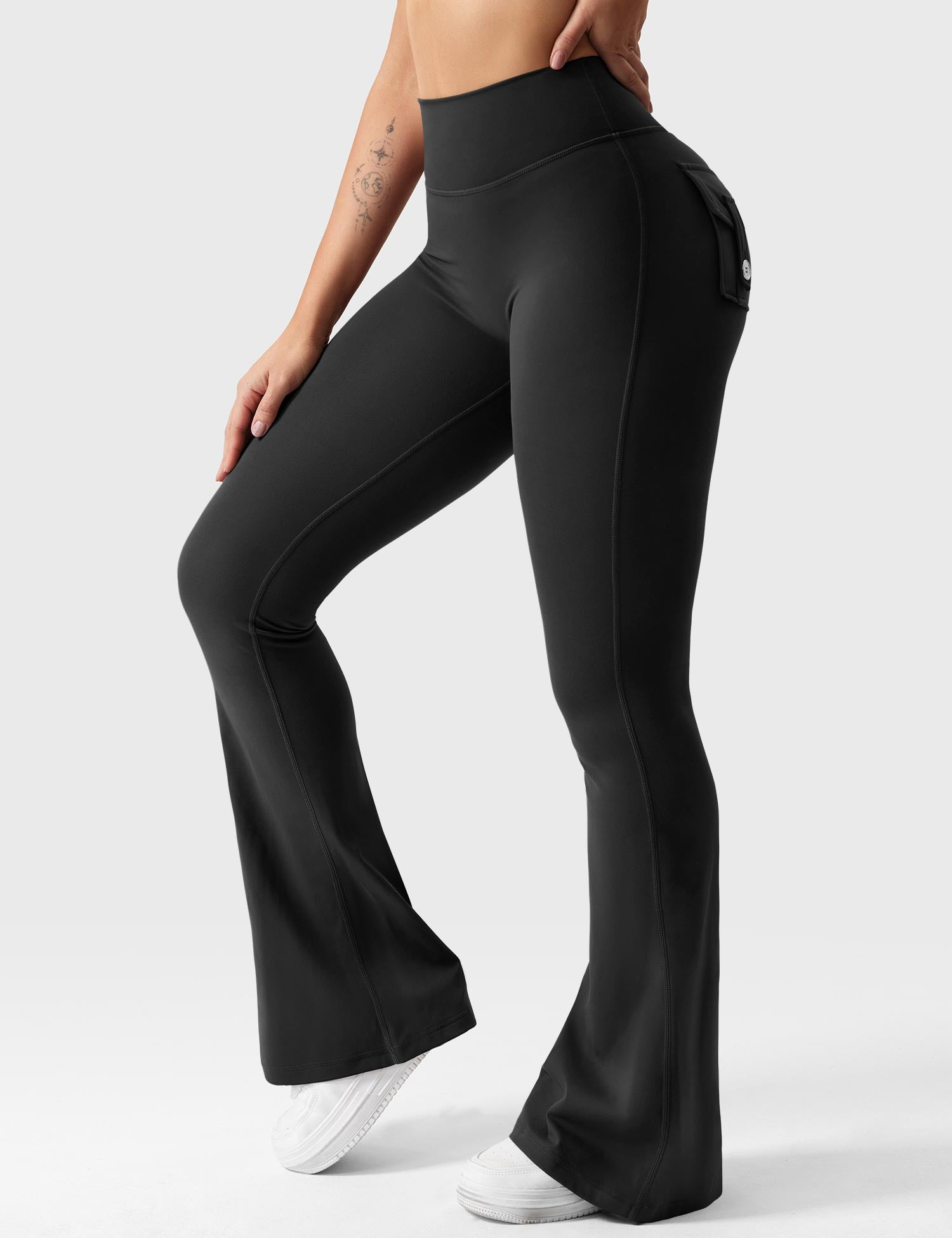 Velouré Brittany Flared Leggings with Pockets
