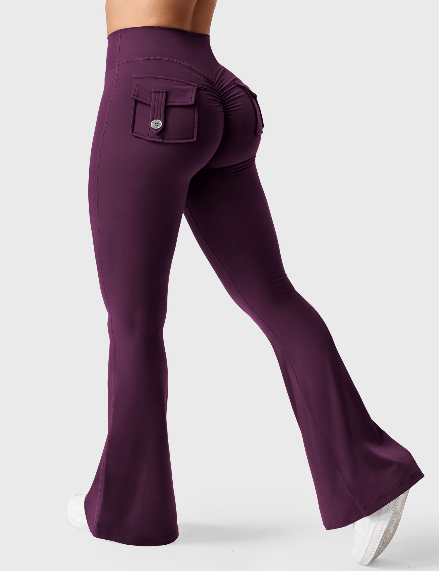 Velouré Brittany Flared Leggings with Pockets