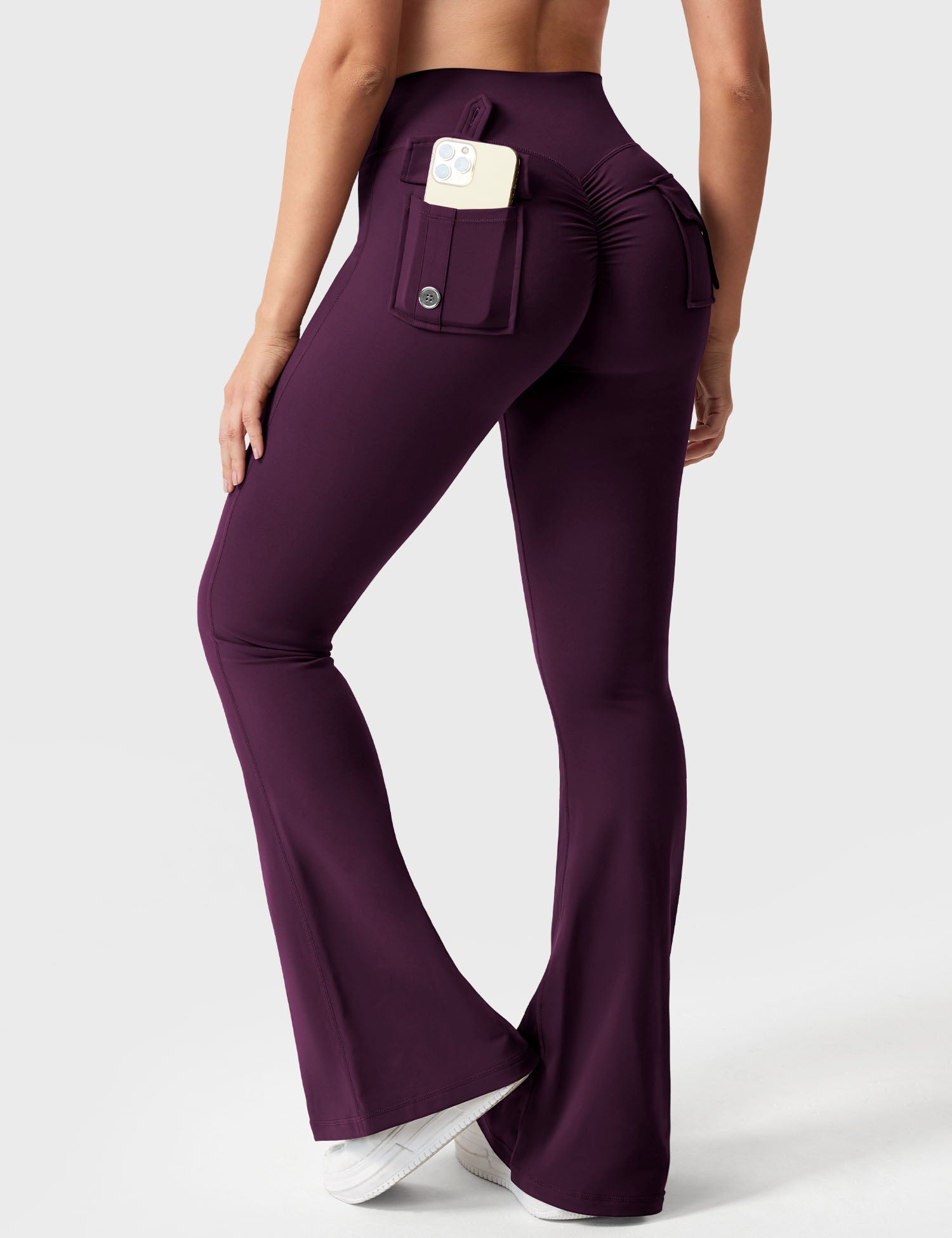 Velouré Brittany Flared Leggings with Pockets