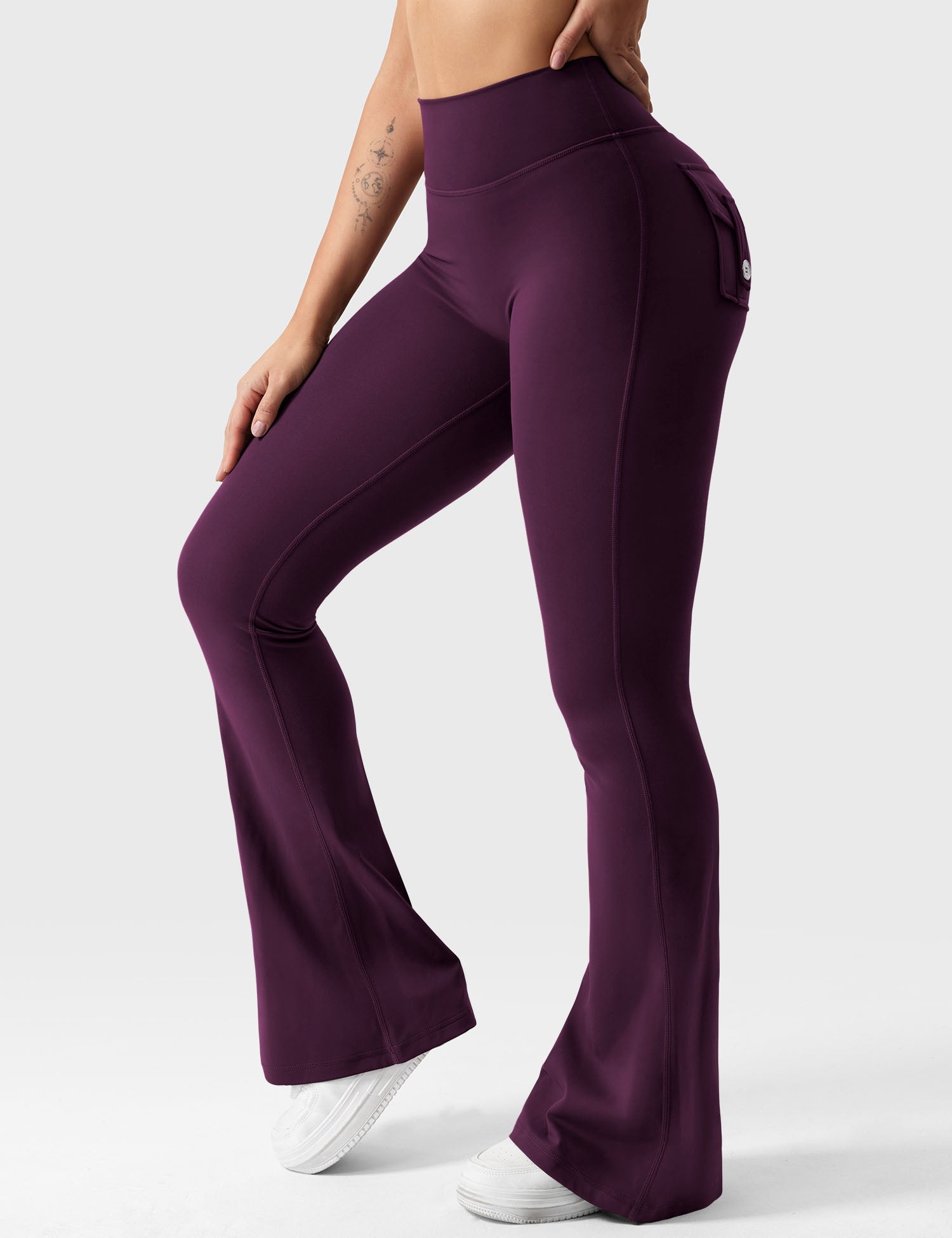 Velouré Brittany Flared Leggings with Pockets