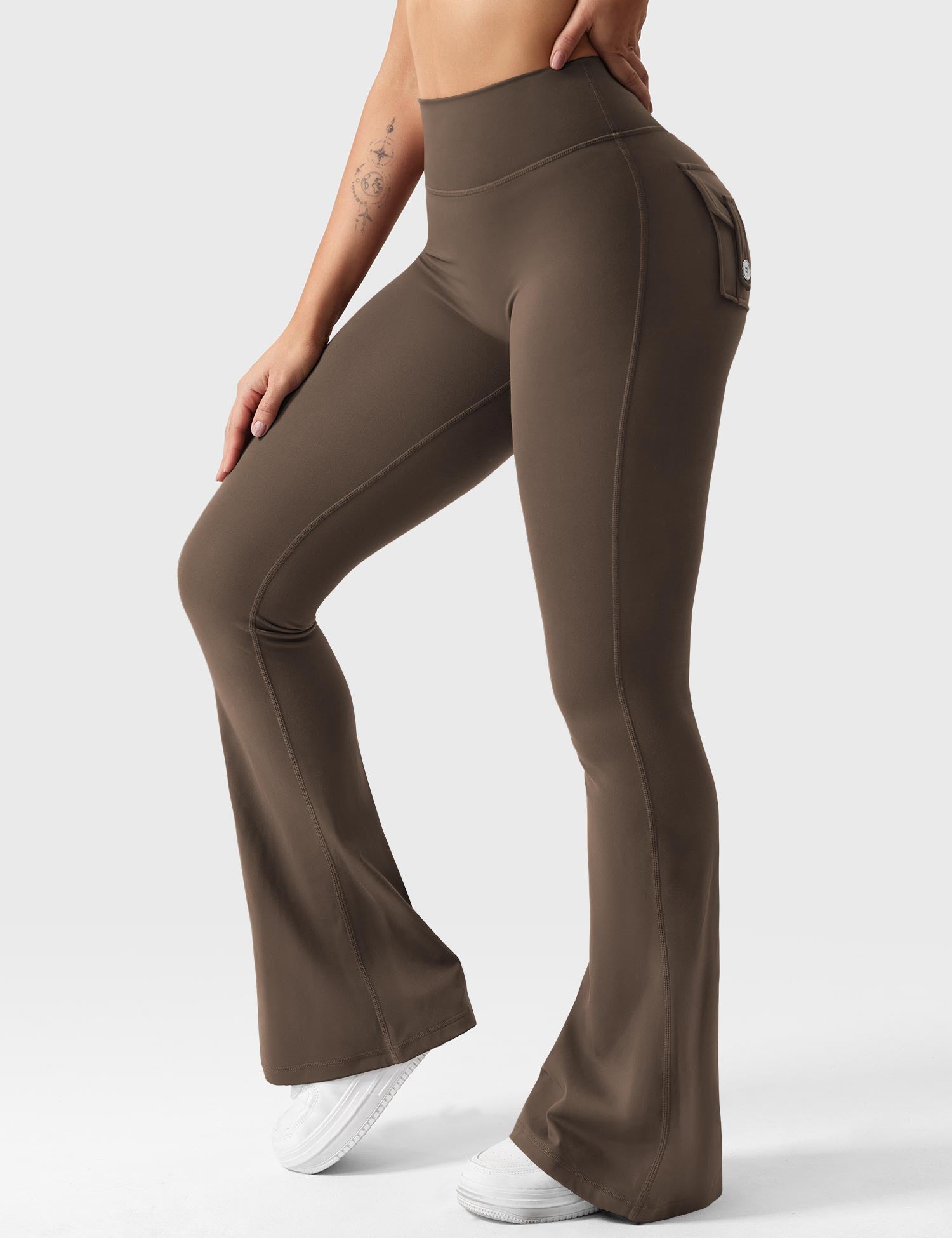 Velouré Brittany Flared Leggings with Pockets