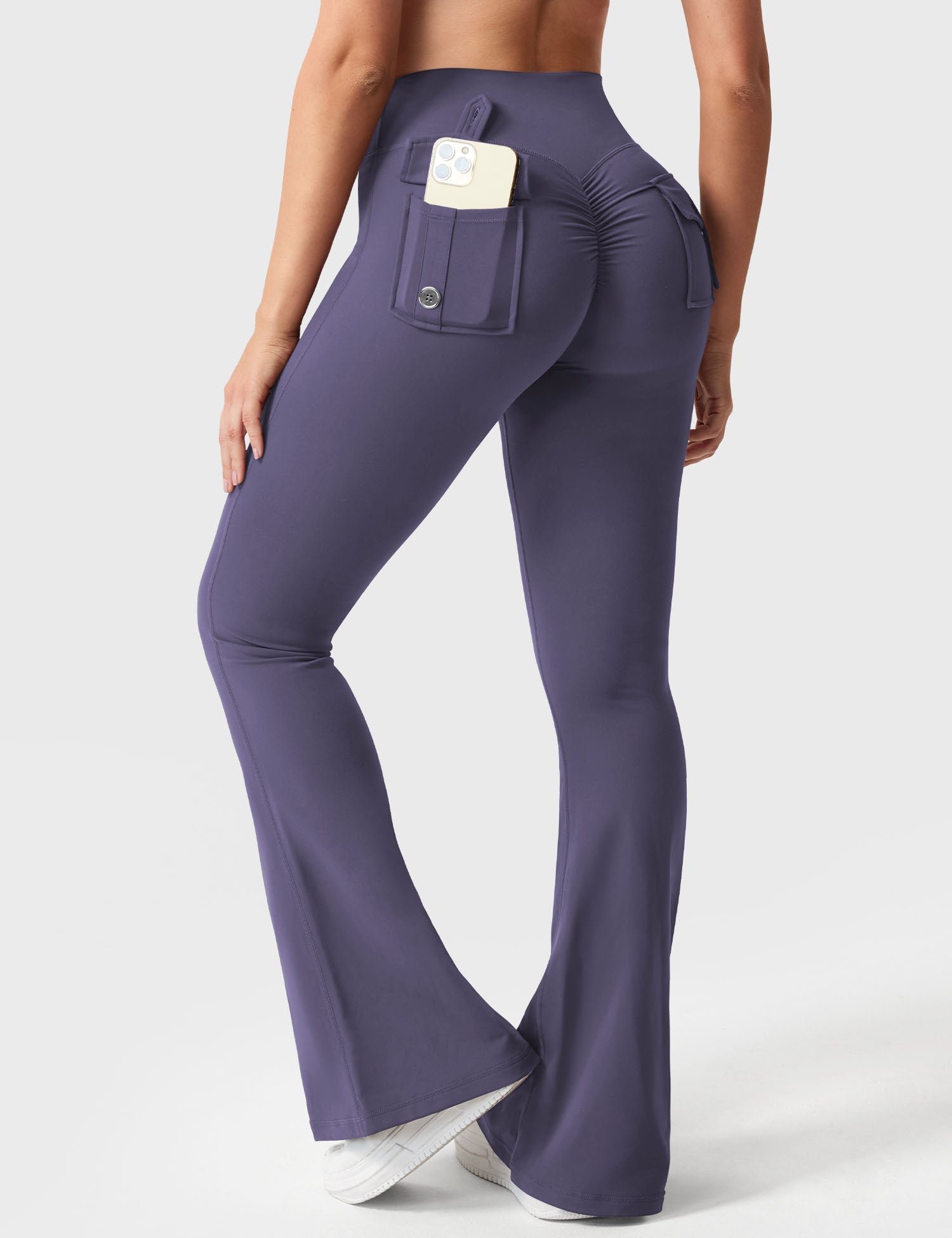 Velouré Brittany Flared Leggings with Pockets