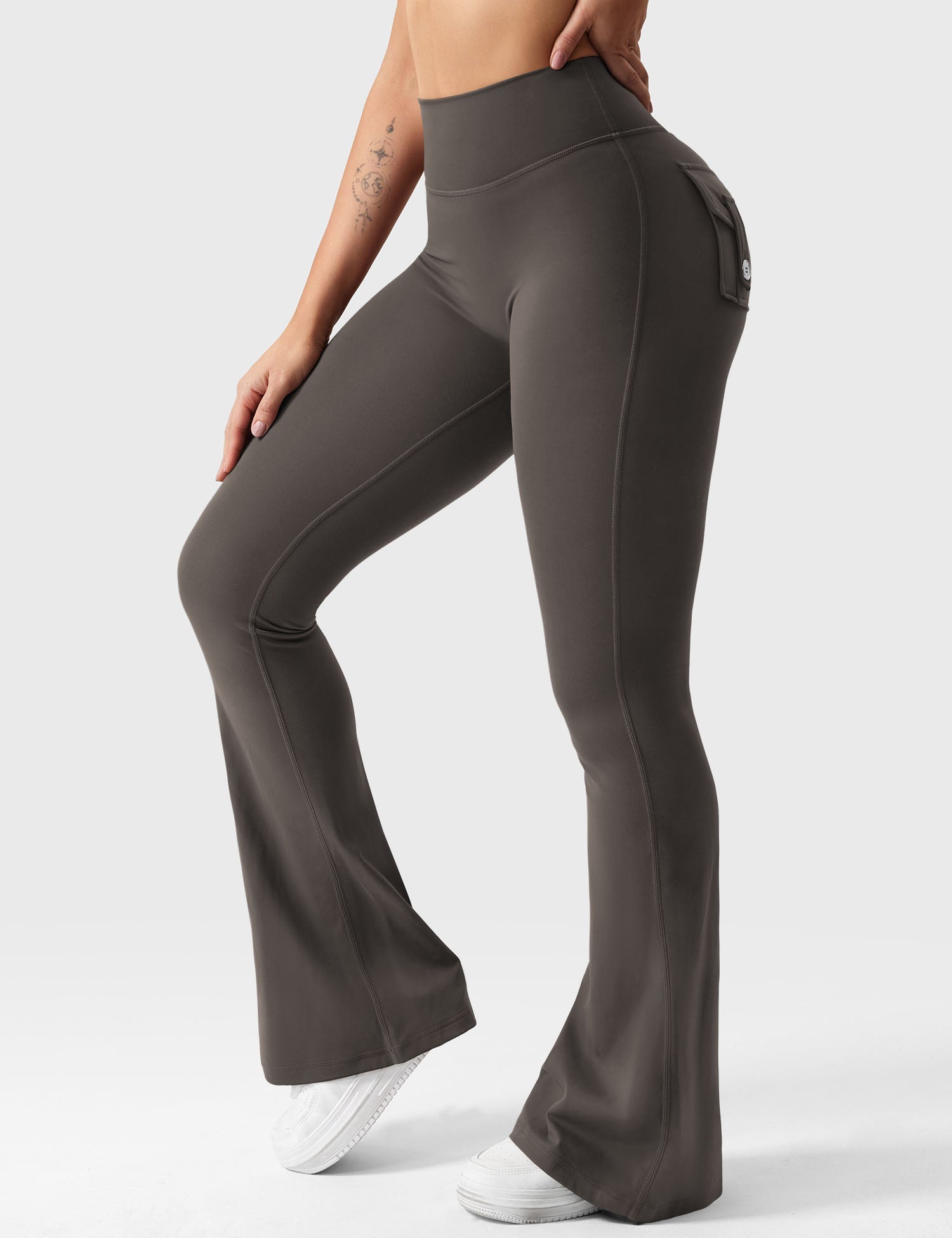 Velouré Brittany Flared Leggings with Pockets