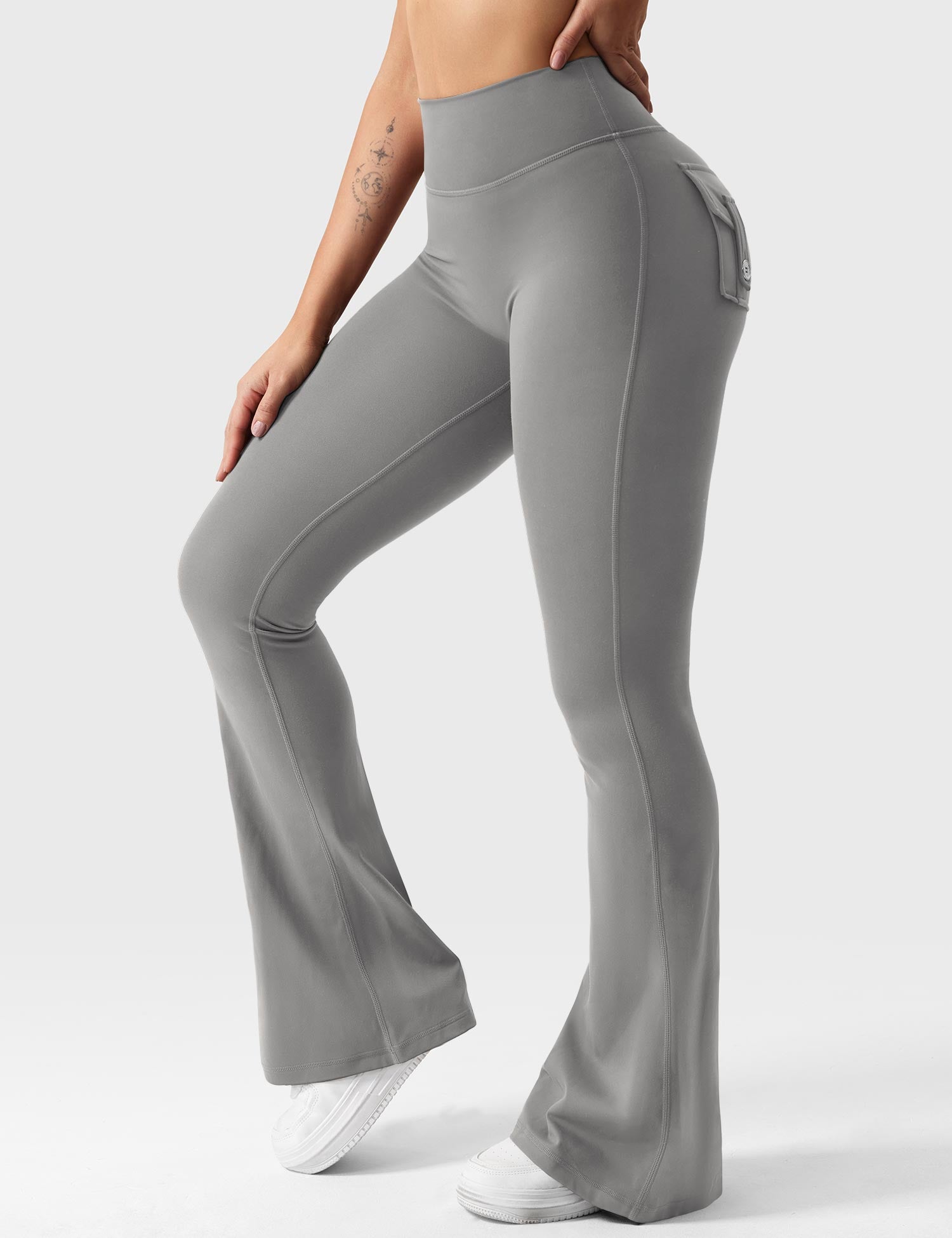 Velouré Brittany Flared Leggings with Pockets