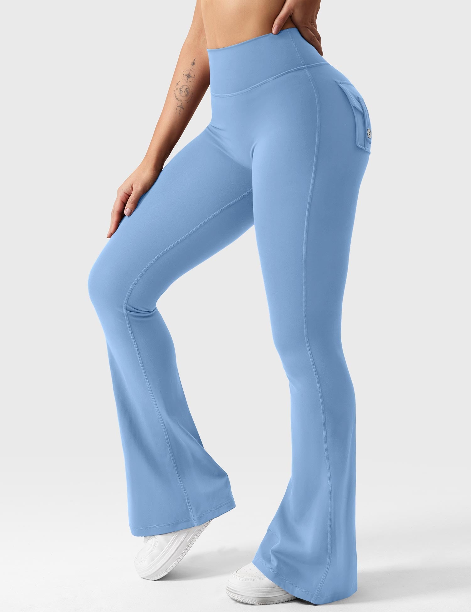 Velouré Brittany Flared Leggings with Pockets