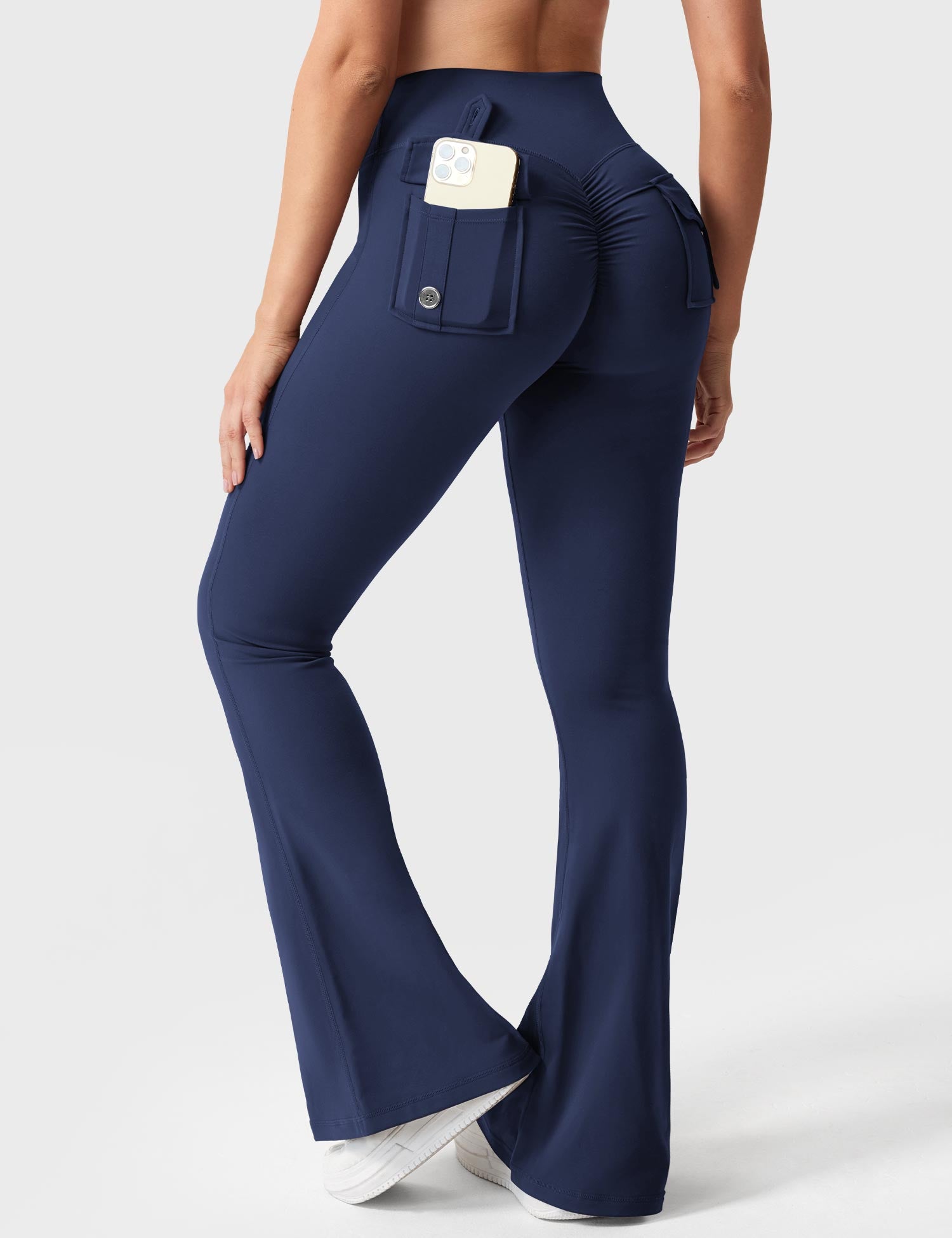 Velouré Brittany Flared Leggings with Pockets