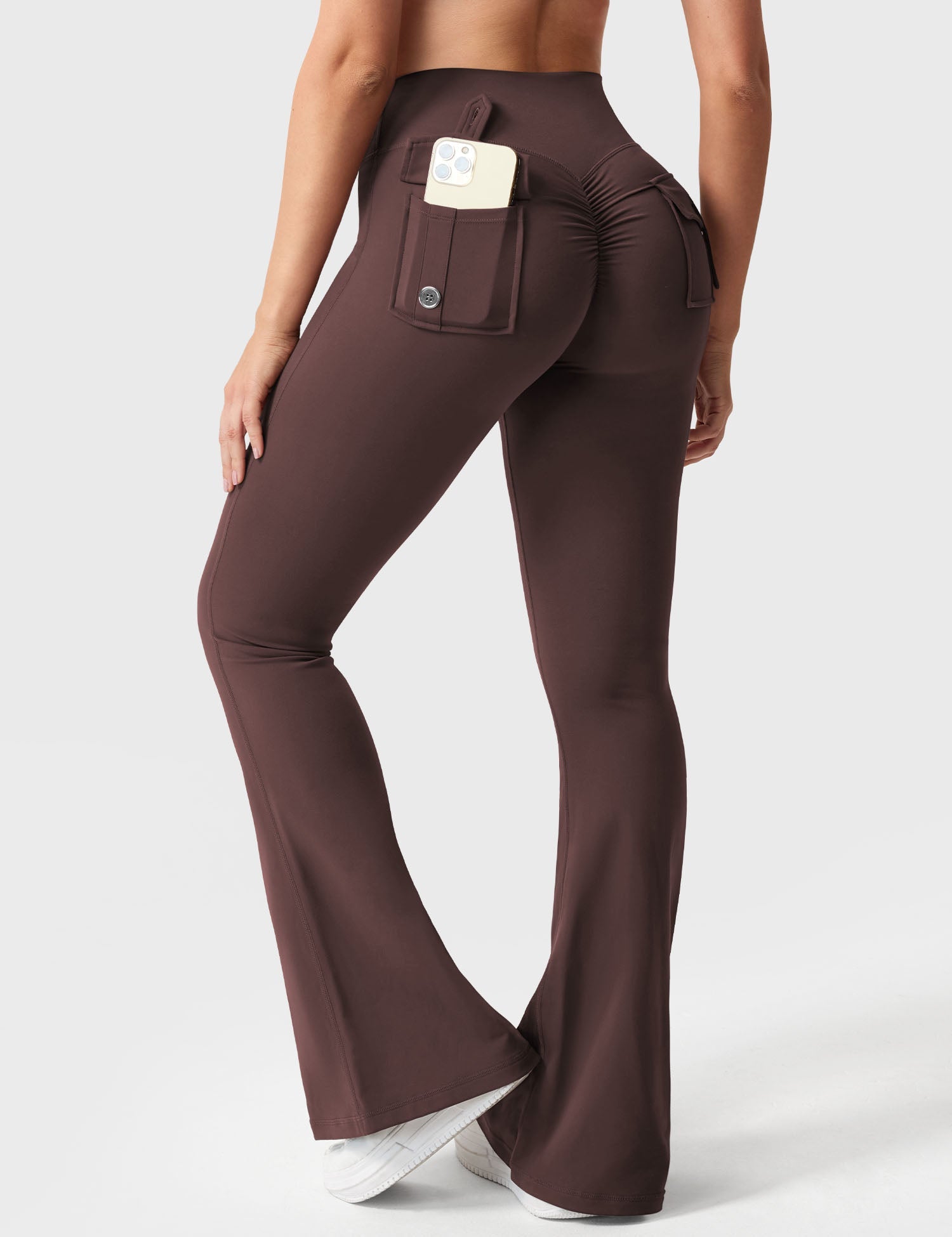 Velouré Brittany Flared Leggings with Pockets