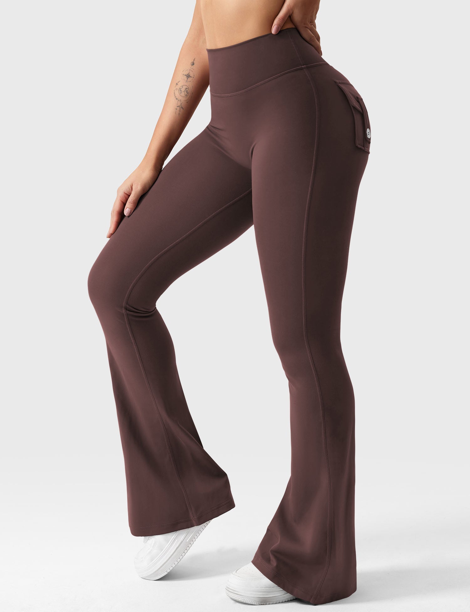Velouré Brittany Flared Leggings with Pockets