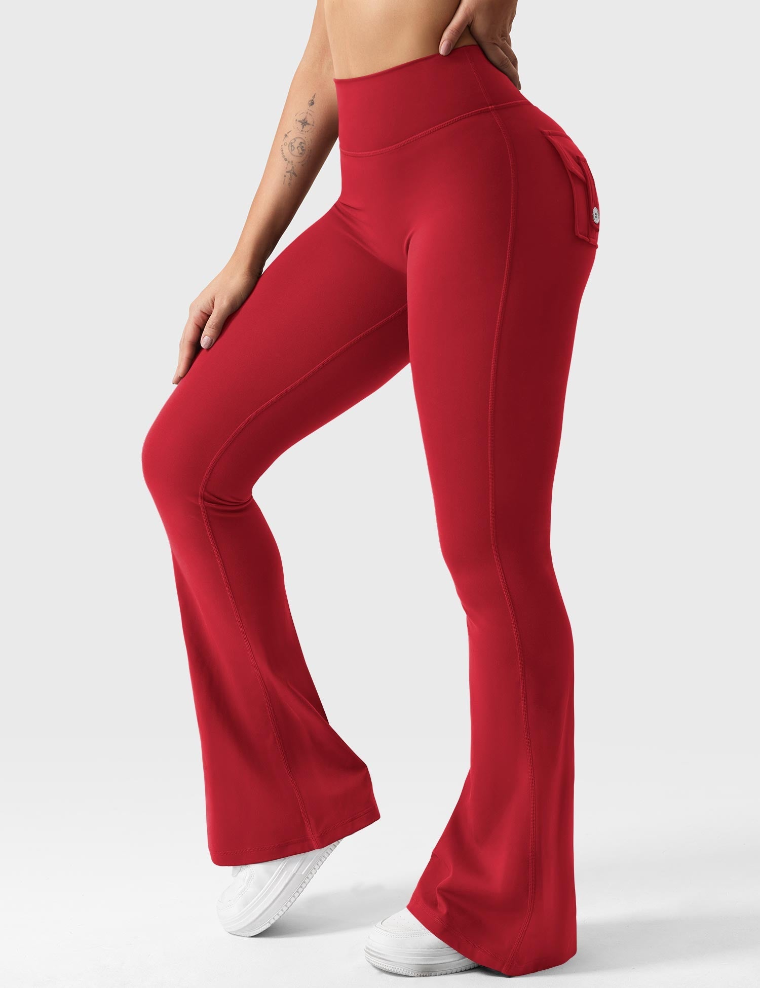 Velouré Brittany Flared Leggings with Pockets