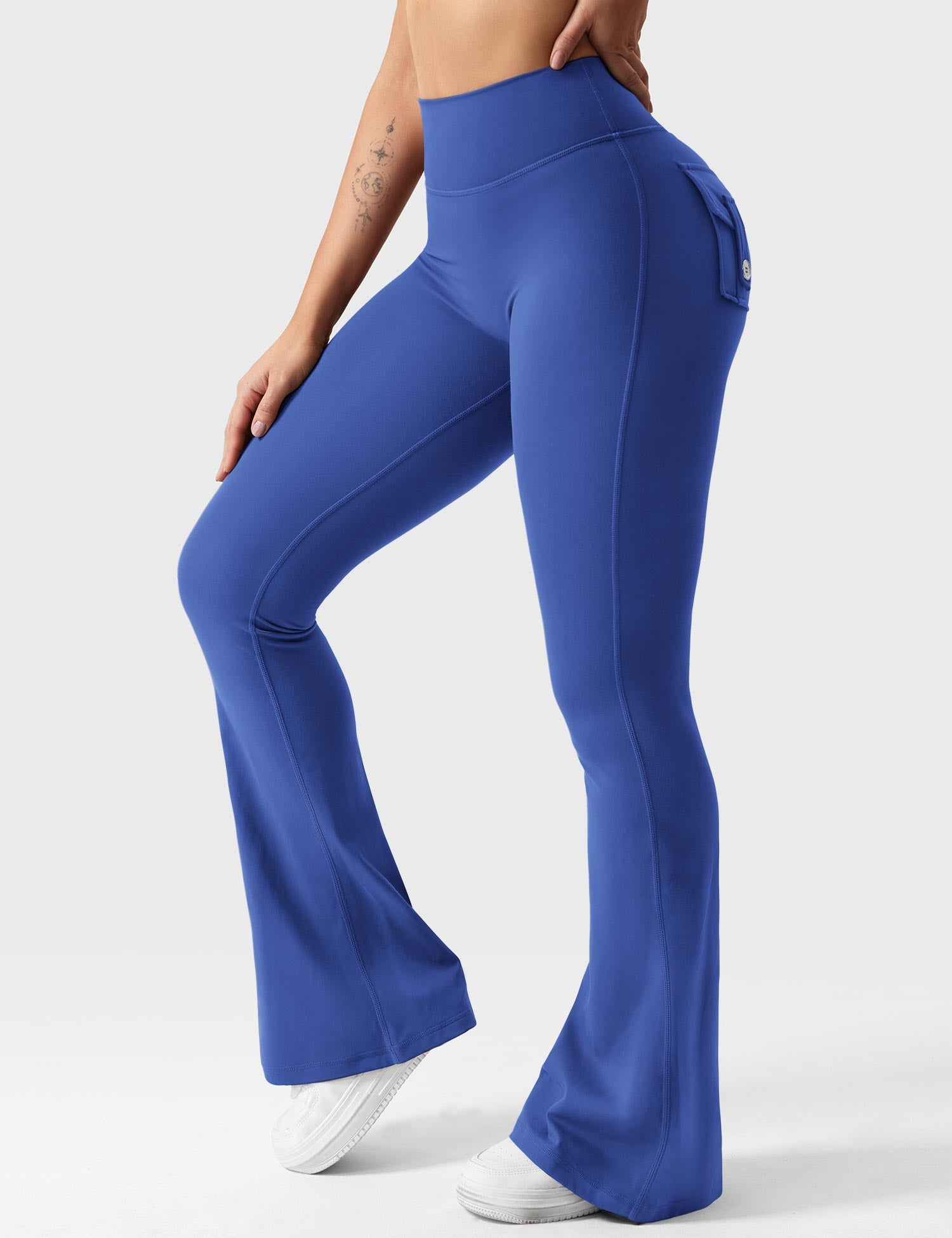 Velouré Brittany Flared Leggings with Pockets