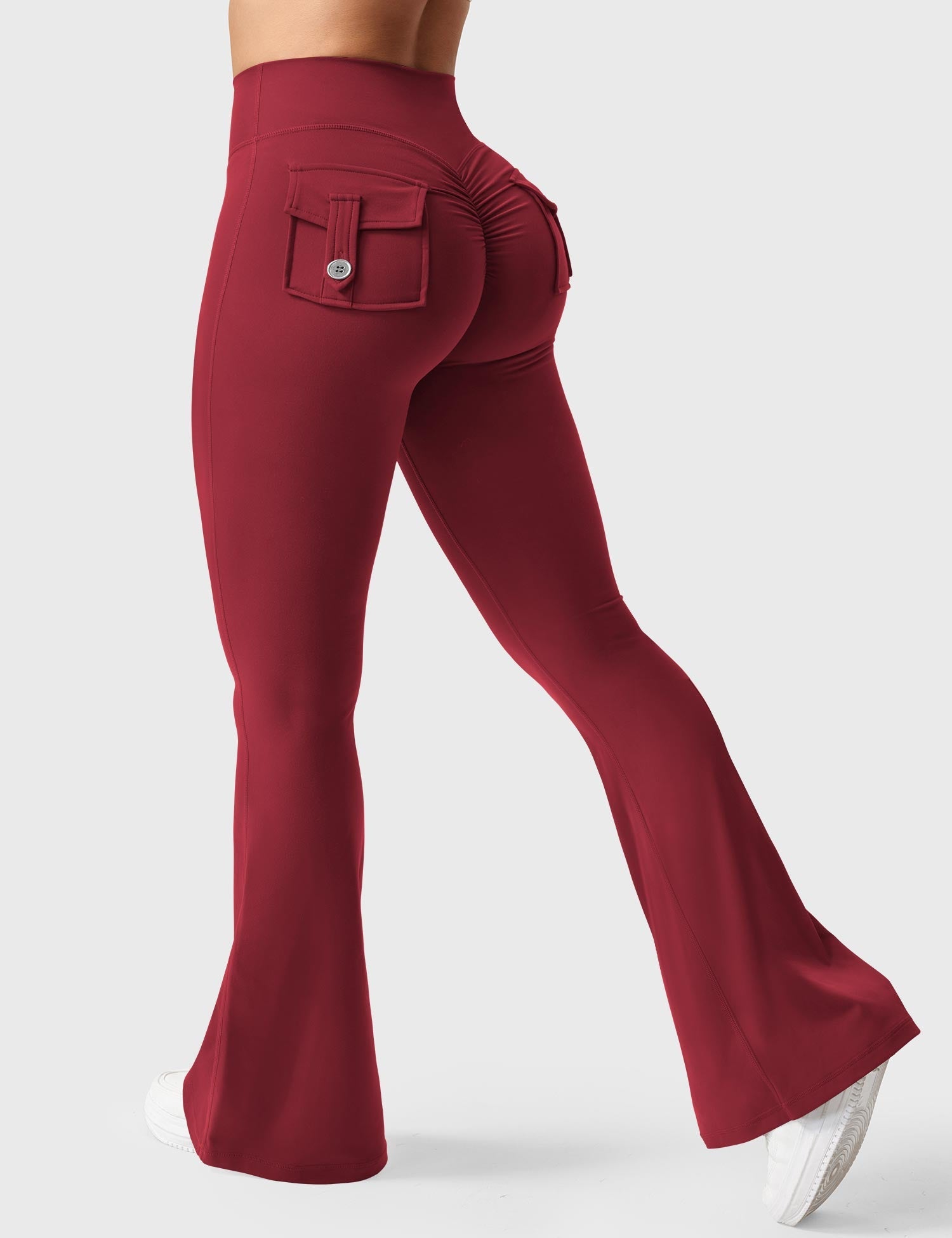 Velouré Brittany Flared Leggings with Pockets