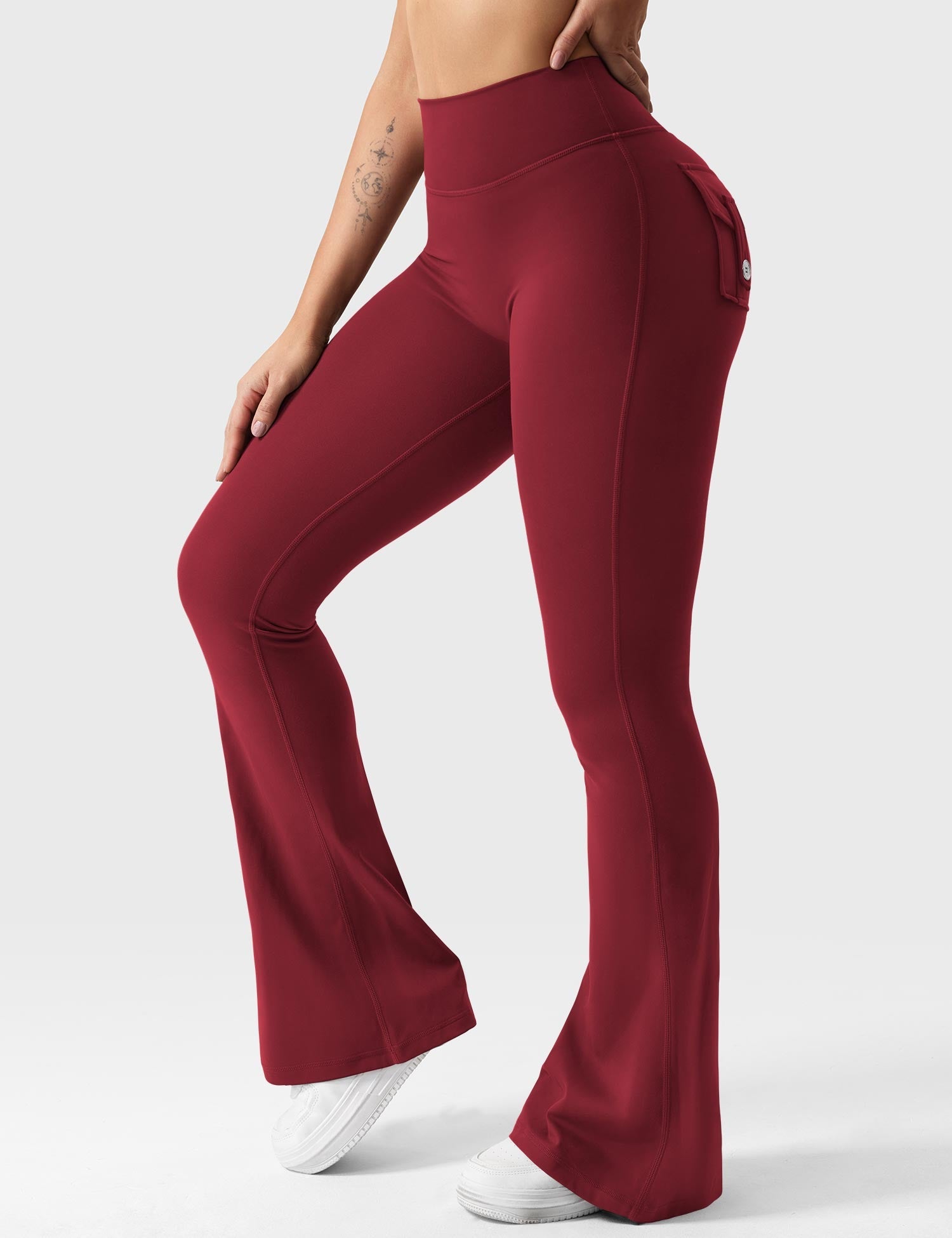 Velouré Brittany Flared Leggings with Pockets