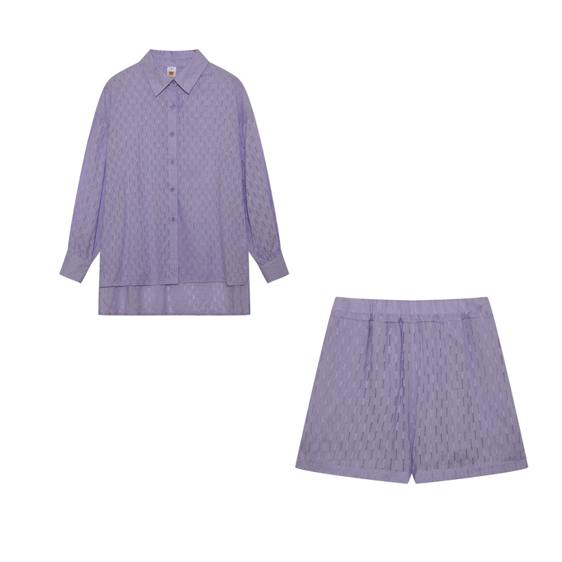 CHARLOTTE | BREEZY SHIRT & SHORTS LOUNGE SET